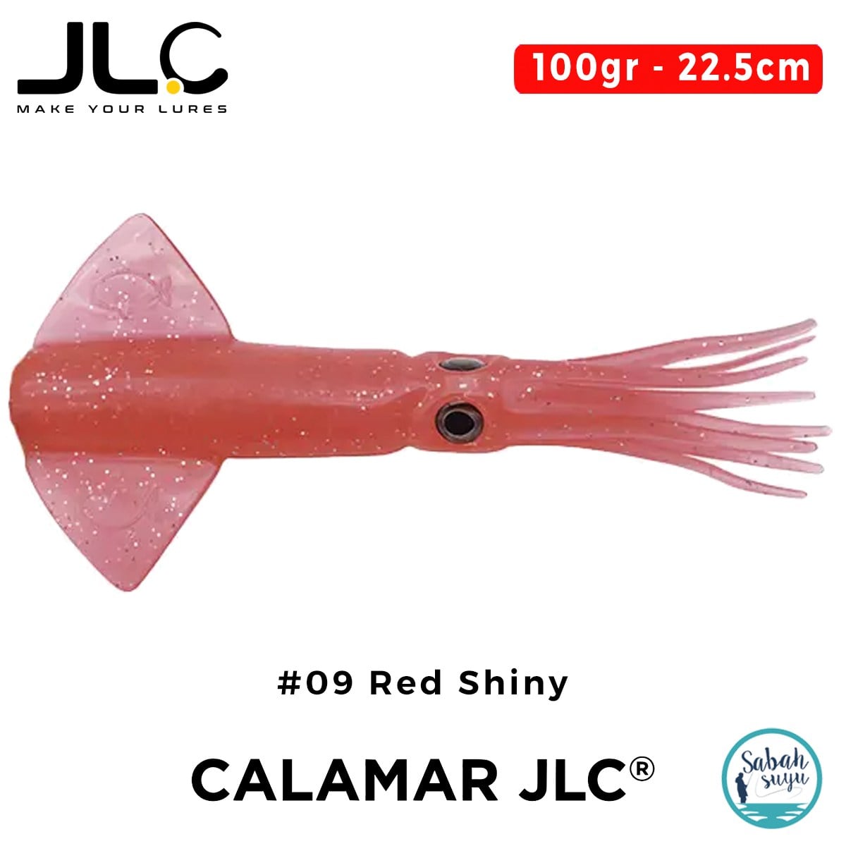 JLC Calamar Yedek Gövde 22.5cm 100gr #09 Red Shiny Silikon Kalamar