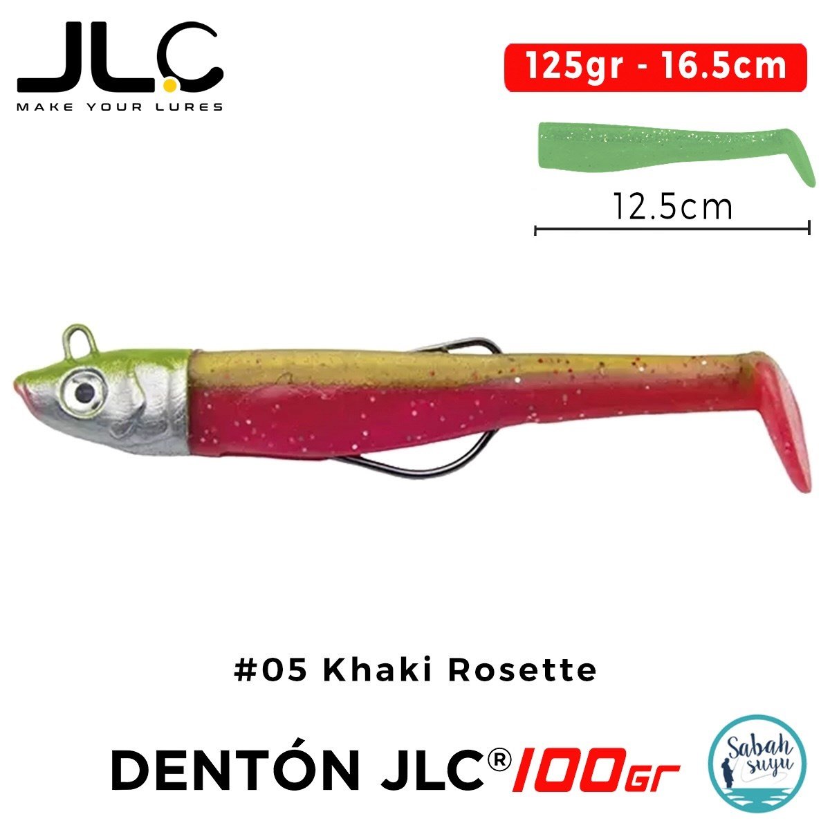 JLC Denton 100 Set 125gr 16.5cm #05 Khaki Rosette Silikon Balık