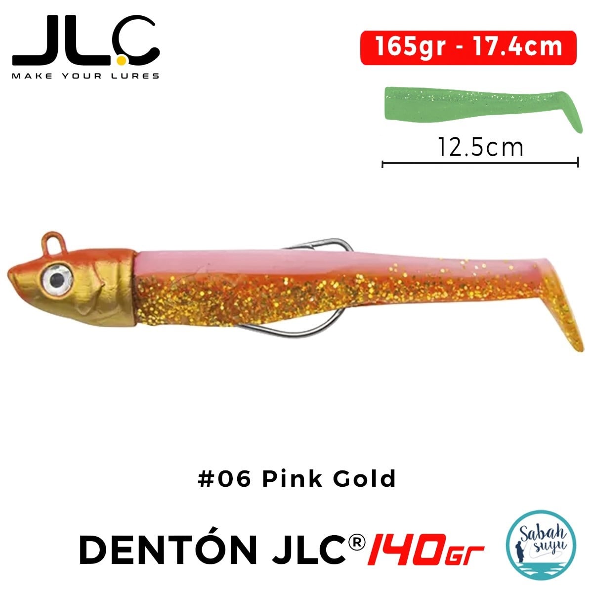 JLC Denton 140 Set 165gr 17.4cm #06 Pink Gold Silikon Balık