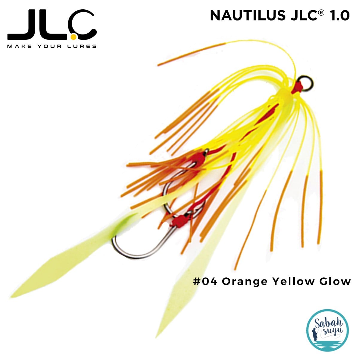 JLC Nautilus 1.0 Tai Rubber İğneli Etek (#9 BKK) #04 Orange Yellow Glow