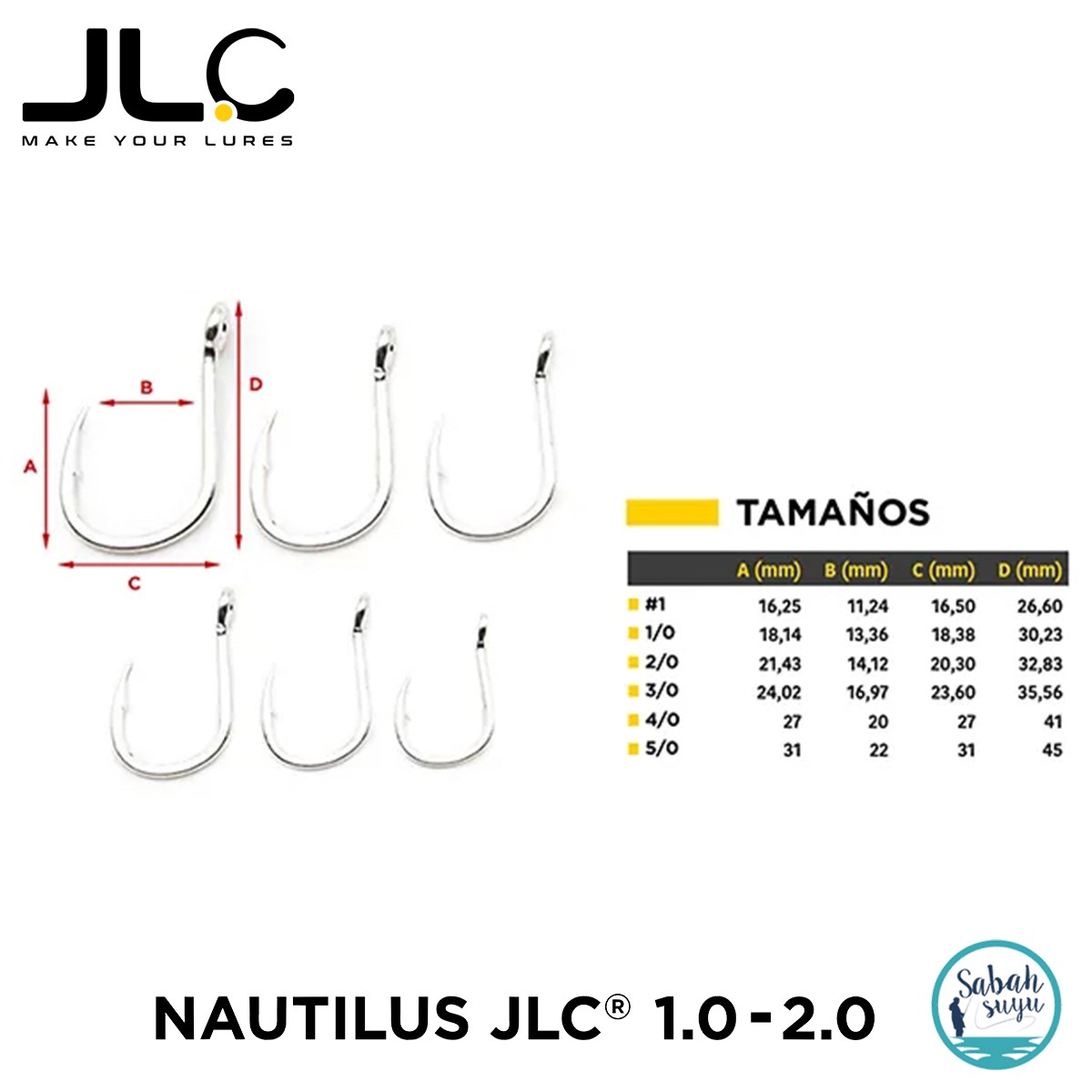 JLC Nautilus 1.0/2.0 Asist ve Kafa İğnesi #4/0 (3 Adet)