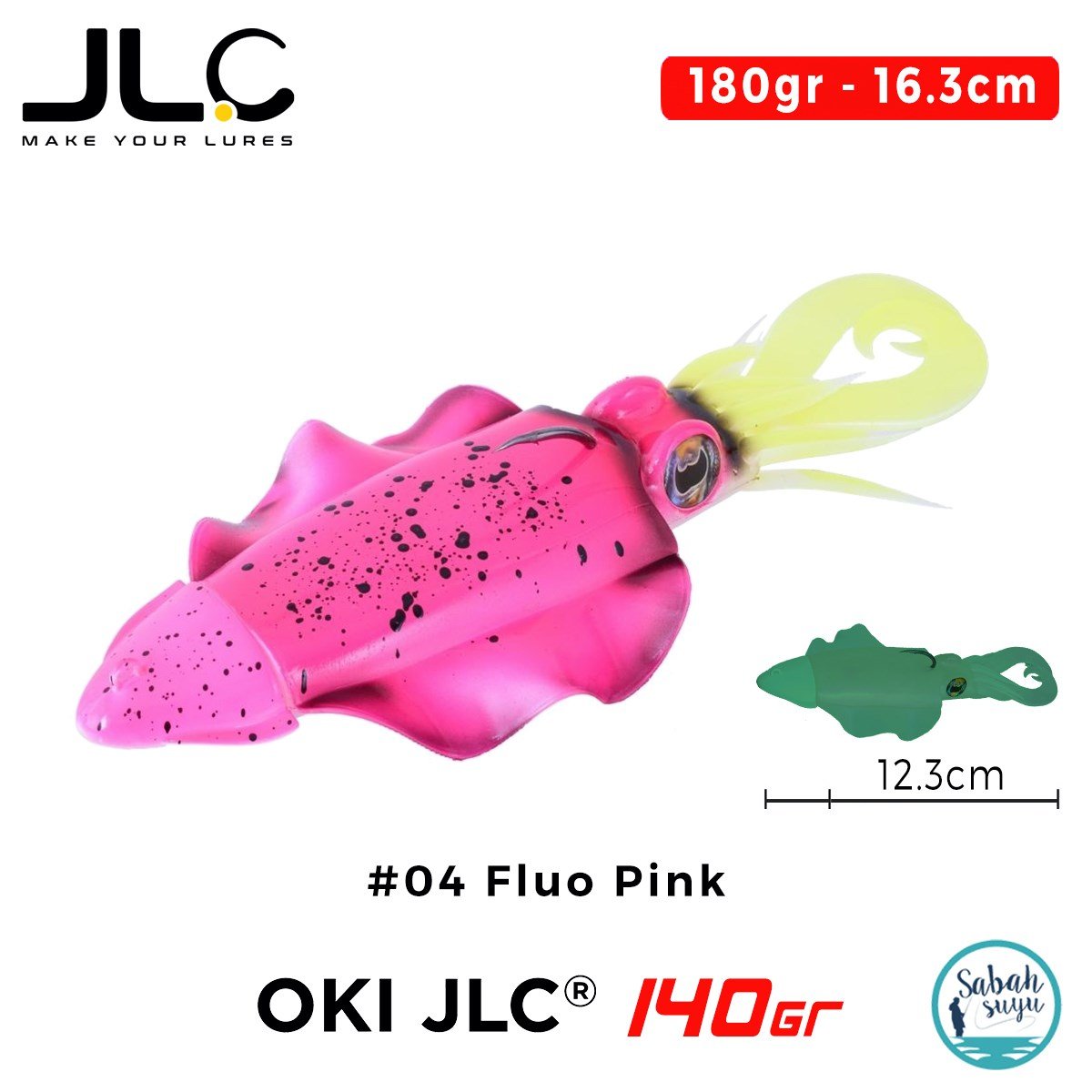 JLC Oki 140 Set 180gr 16.3cm #04 Pink Silikon Sübye