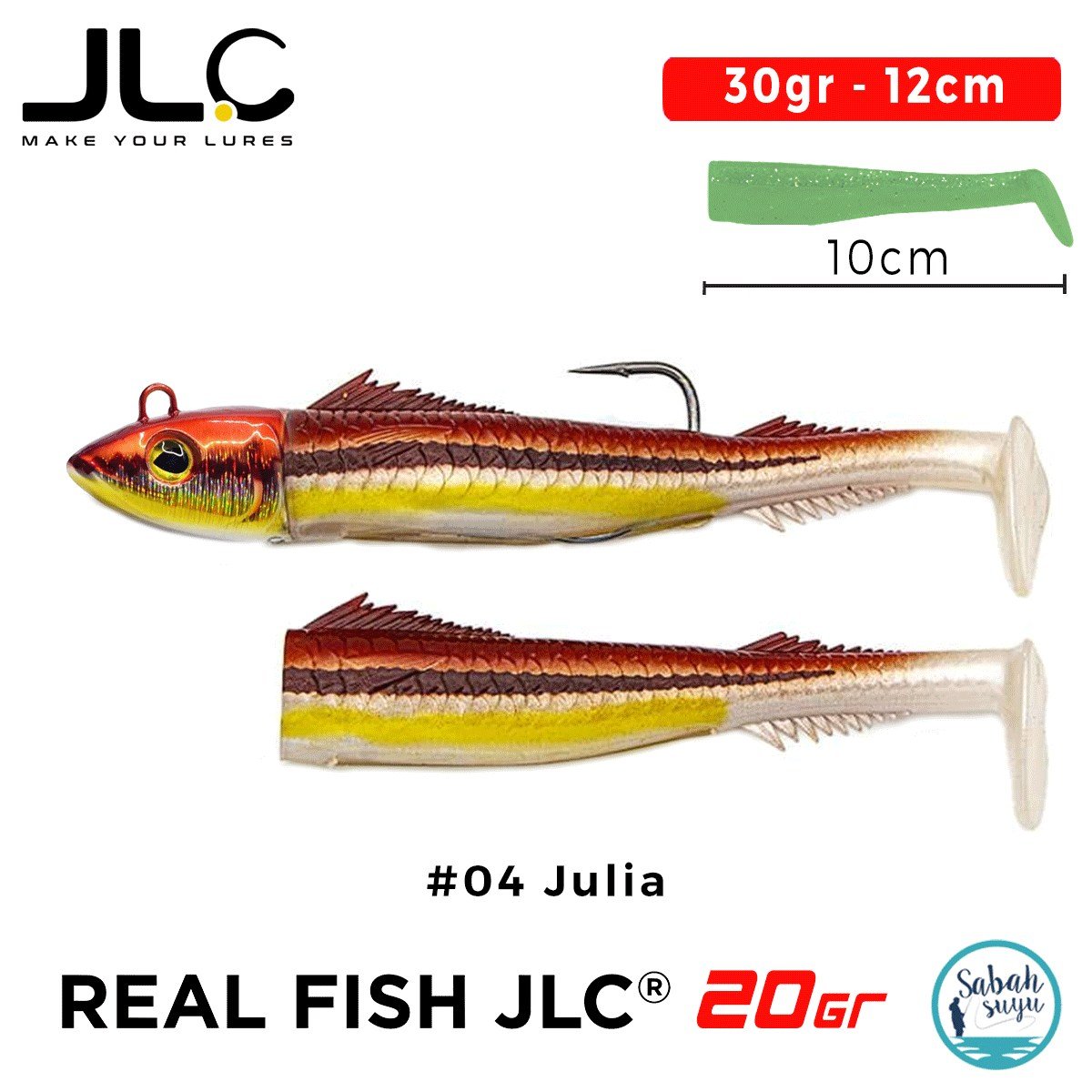 JLC Real Fish 20 Combo Set 30gr 12cm #04 Julia (2+1) Silikon Balık