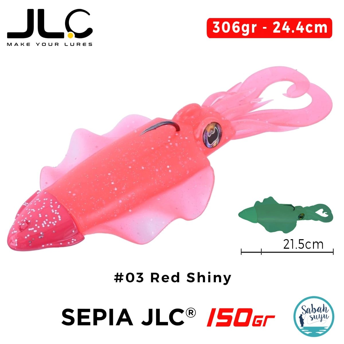 JLC Sepia 150 Set 306gr 24.4cm #03 Red Shiny Silikon Sübye