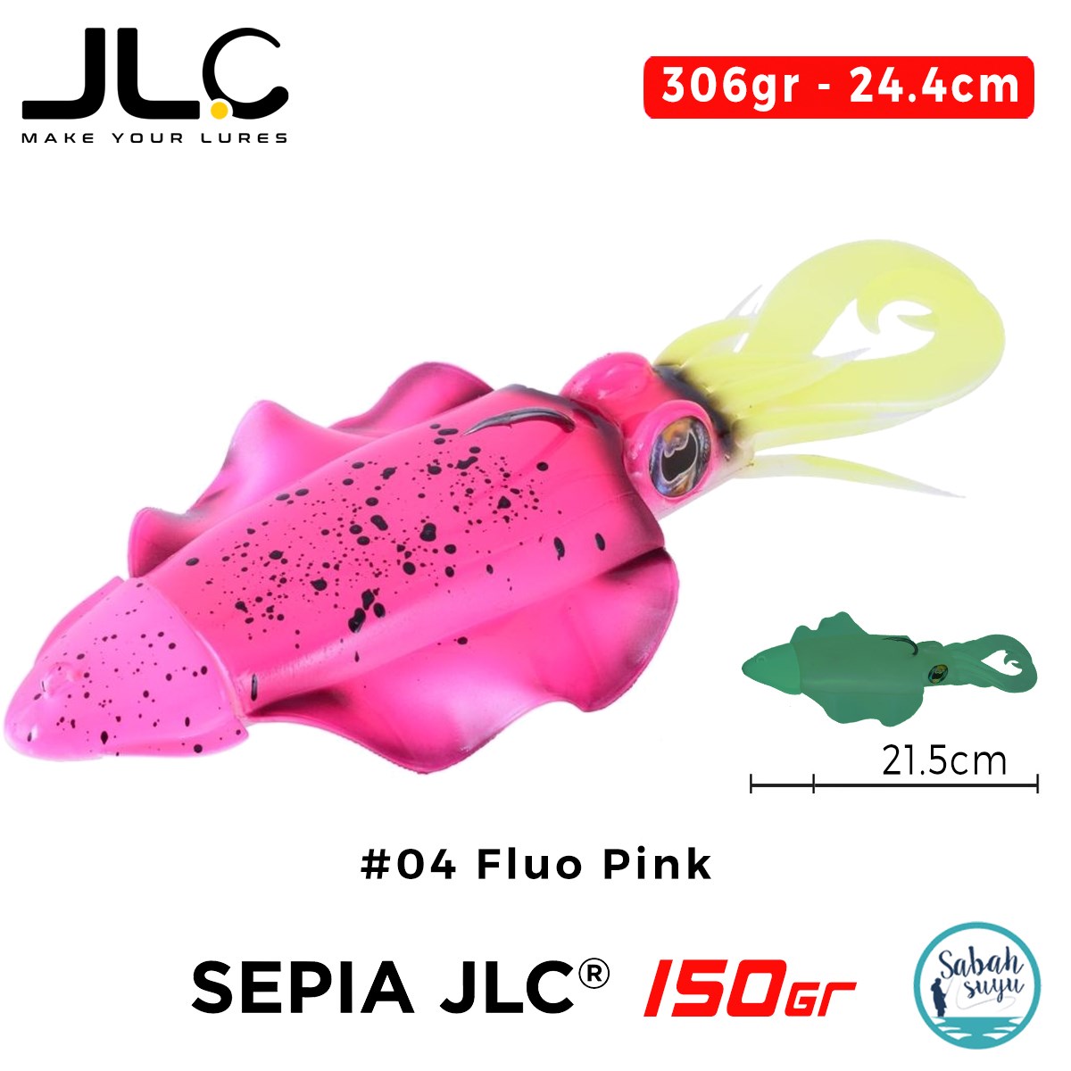 JLC Sepia 150 Set 306gr 24.4cm #04 Fluo Pink Silikon Sübye