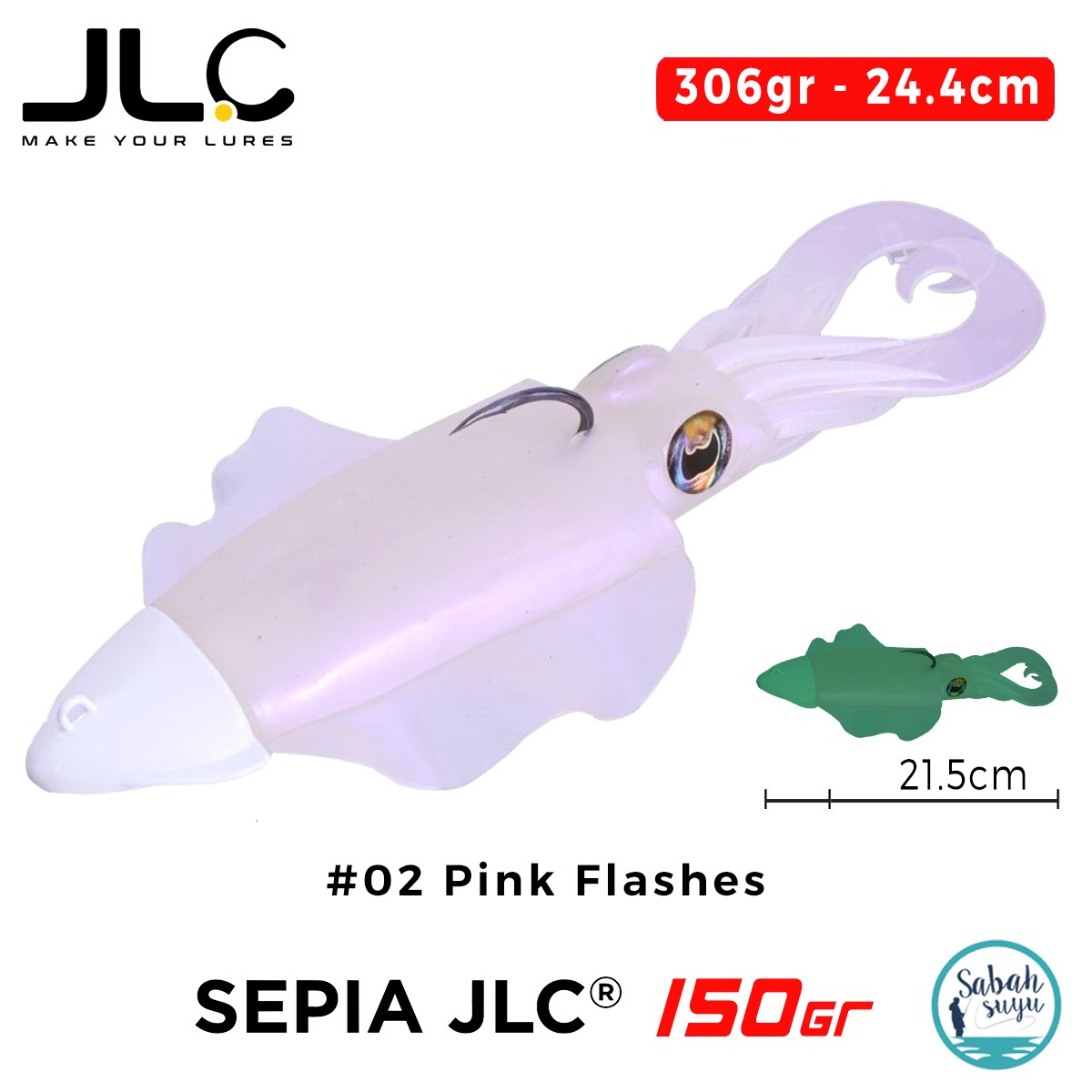 JLC Sepia 150 Set 306gr 24.4cm #02 Pink Flashes Silikon Sübye