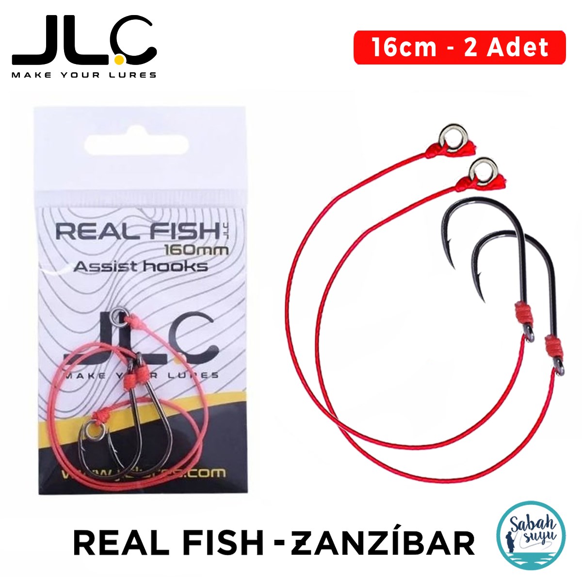 JLC Tekli Hazır Asist İğne Real Fish 16cm / Zanzibar (2 Adet)