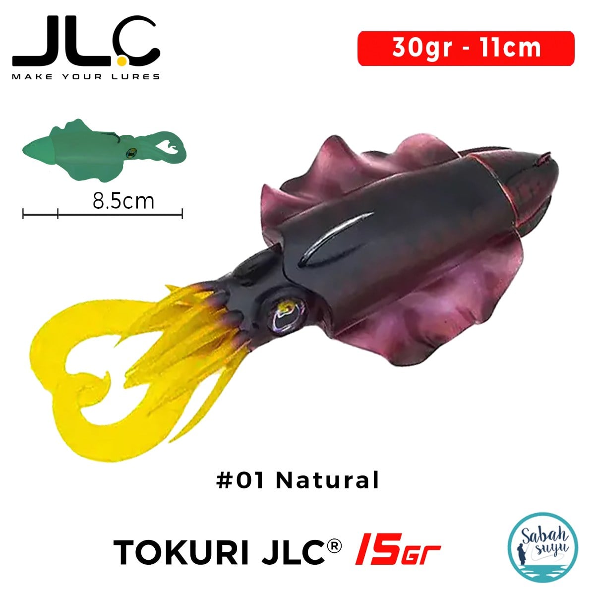 JLC Tokuri 15 Set 30gr 11cm #01 Natural Silikon Sübye