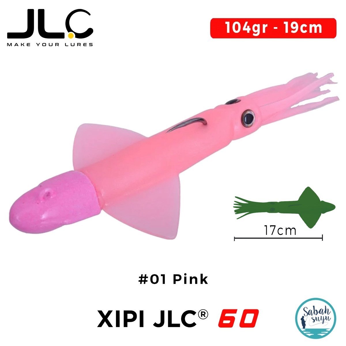 JLC Xipi 60 Set 104gr 19cm #01 Pink Silikon Kalamar