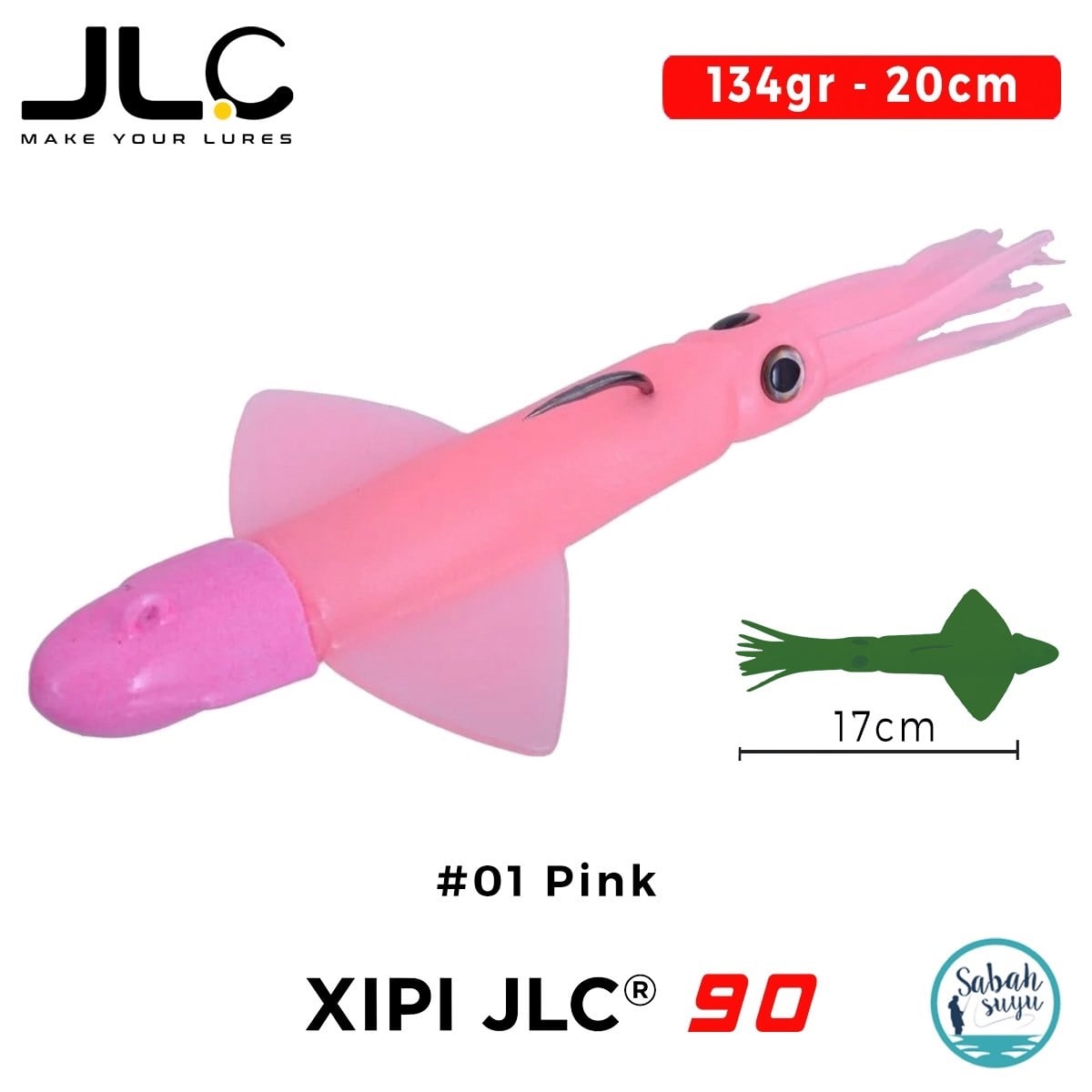 JLC Xipi 90 Set 134gr 20cm #01 Pink Silikon Kalamar