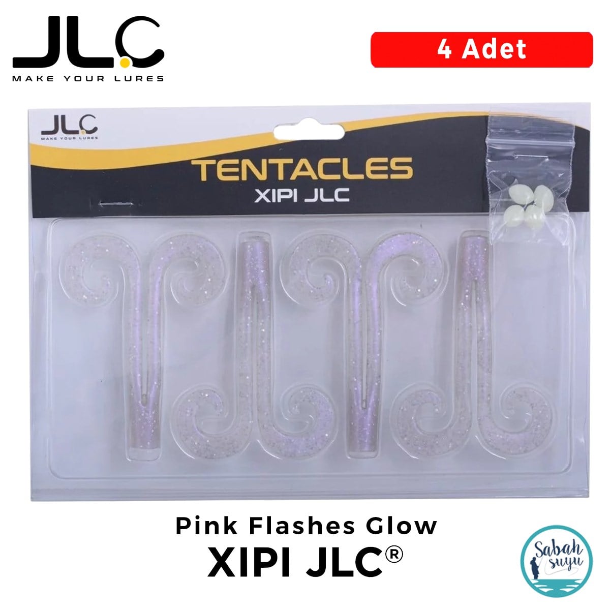 JLC XIPI Tentacles Kalamar Bıyık Pink Flashes Glow (4 Adet)