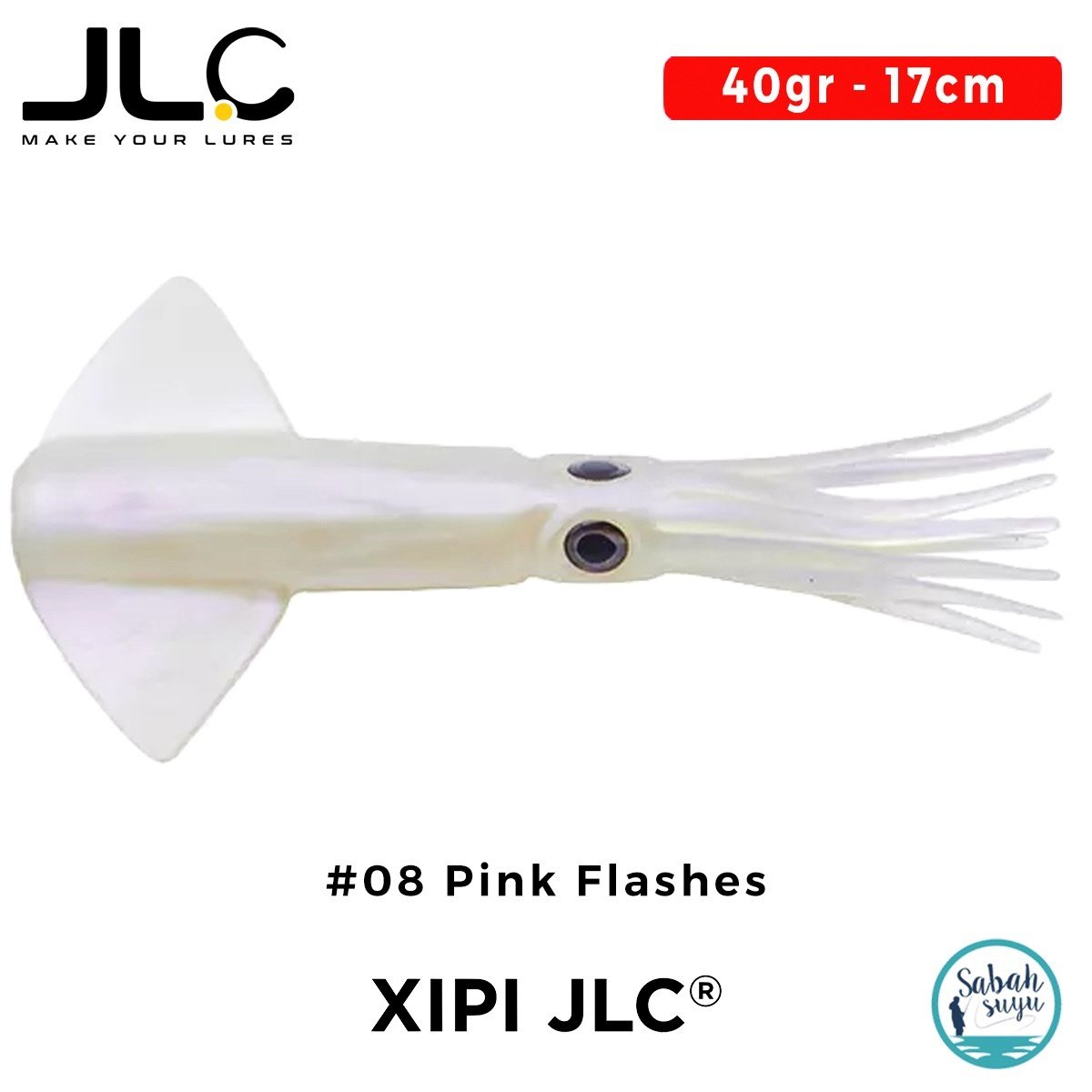 JLC Xipi Yedek Gövde 17cm 40gr #08 Pink Flashes Silikon Kalamar