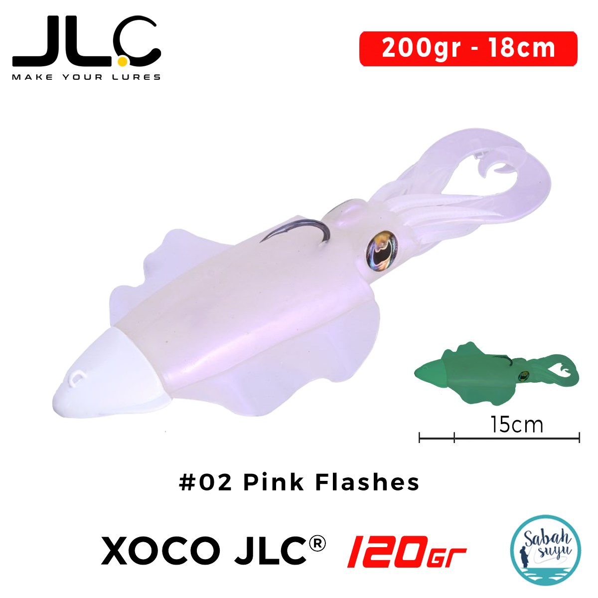 JLC Xoco 120 Set 200gr 18cm #02 Pink Flashes Silikon Sübye