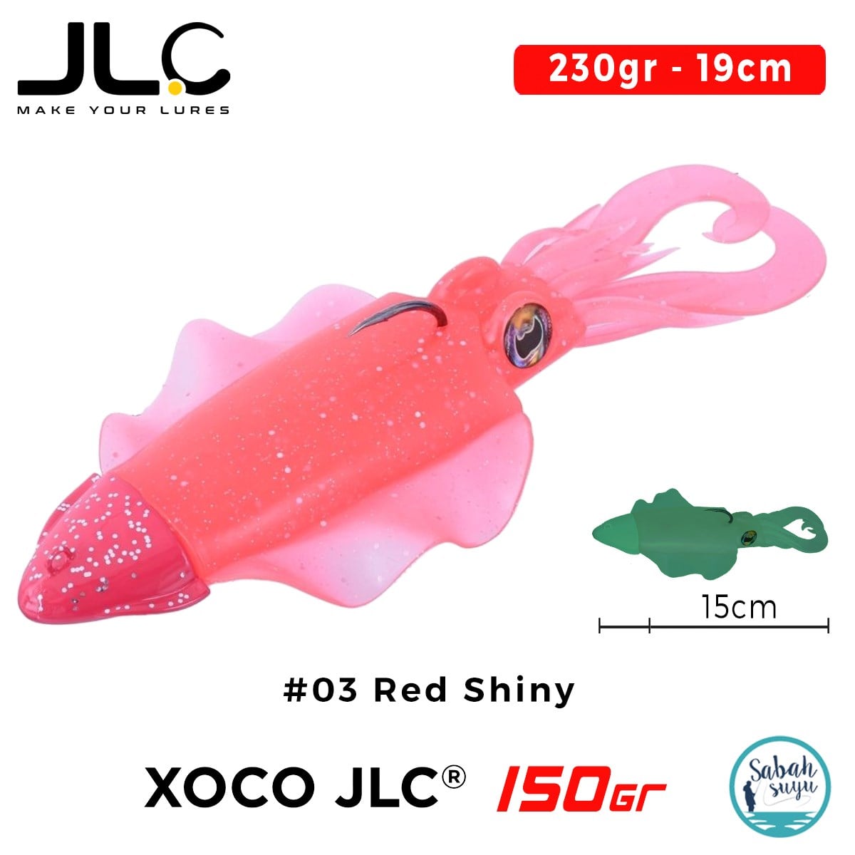 JLC Xoco 150 Set 230gr 19cm #03 Red Shiny Silikon Sübye