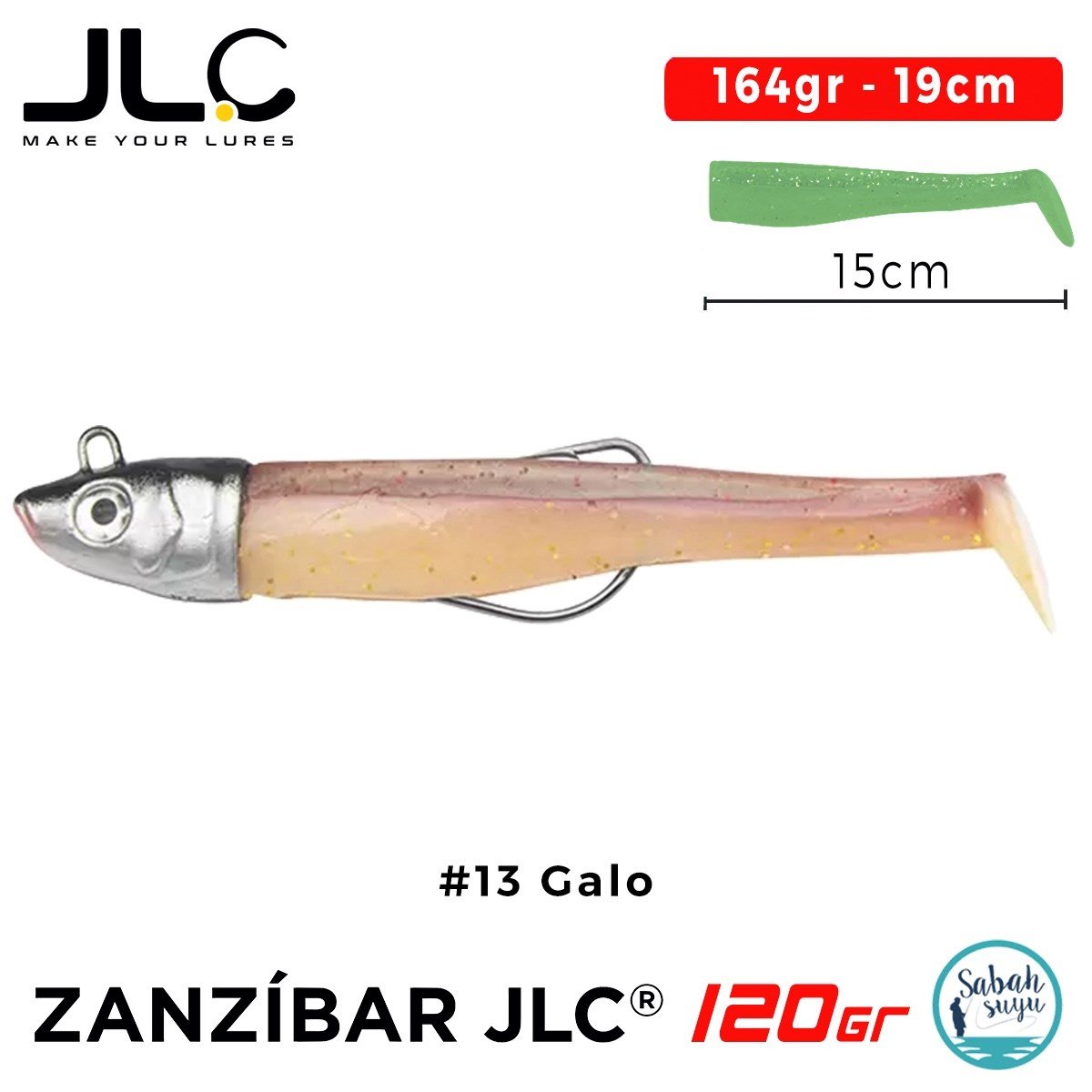 JLC Zanzibar 120 Set 164gr 19cm #13 Galo Silikon Balık