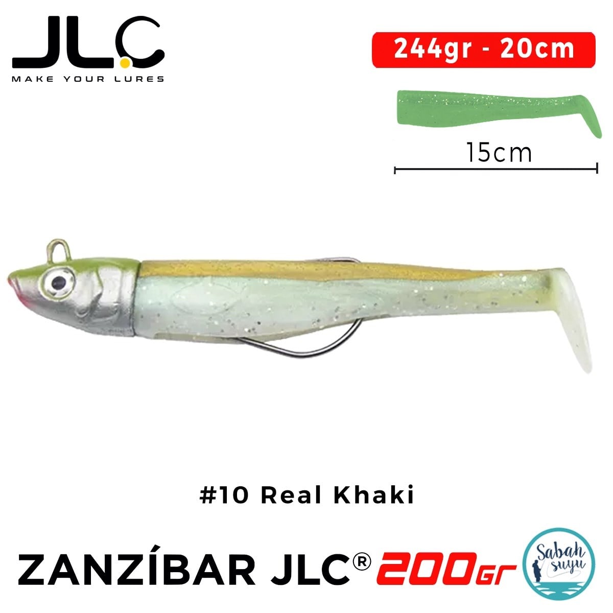 JLC Zanzibar 200 Set 244gr 20cm #10 Real Khaki Silikon Balık