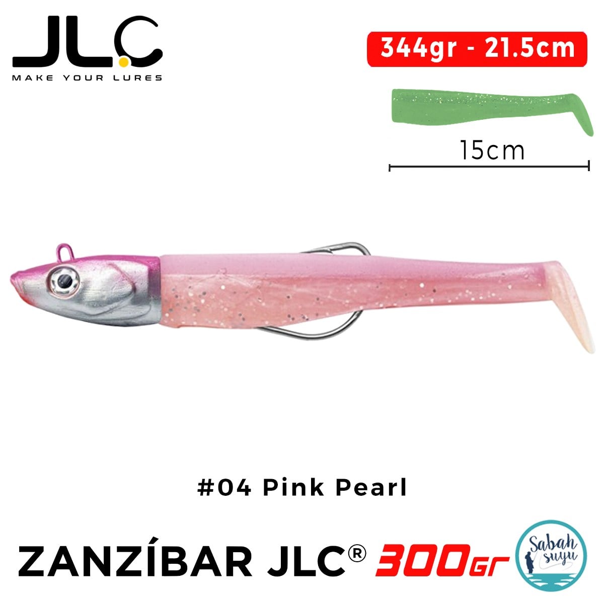 JLC Zanzibar 300 Set 344gr 21.5cm #04 Pink Pearl Silikon Balık