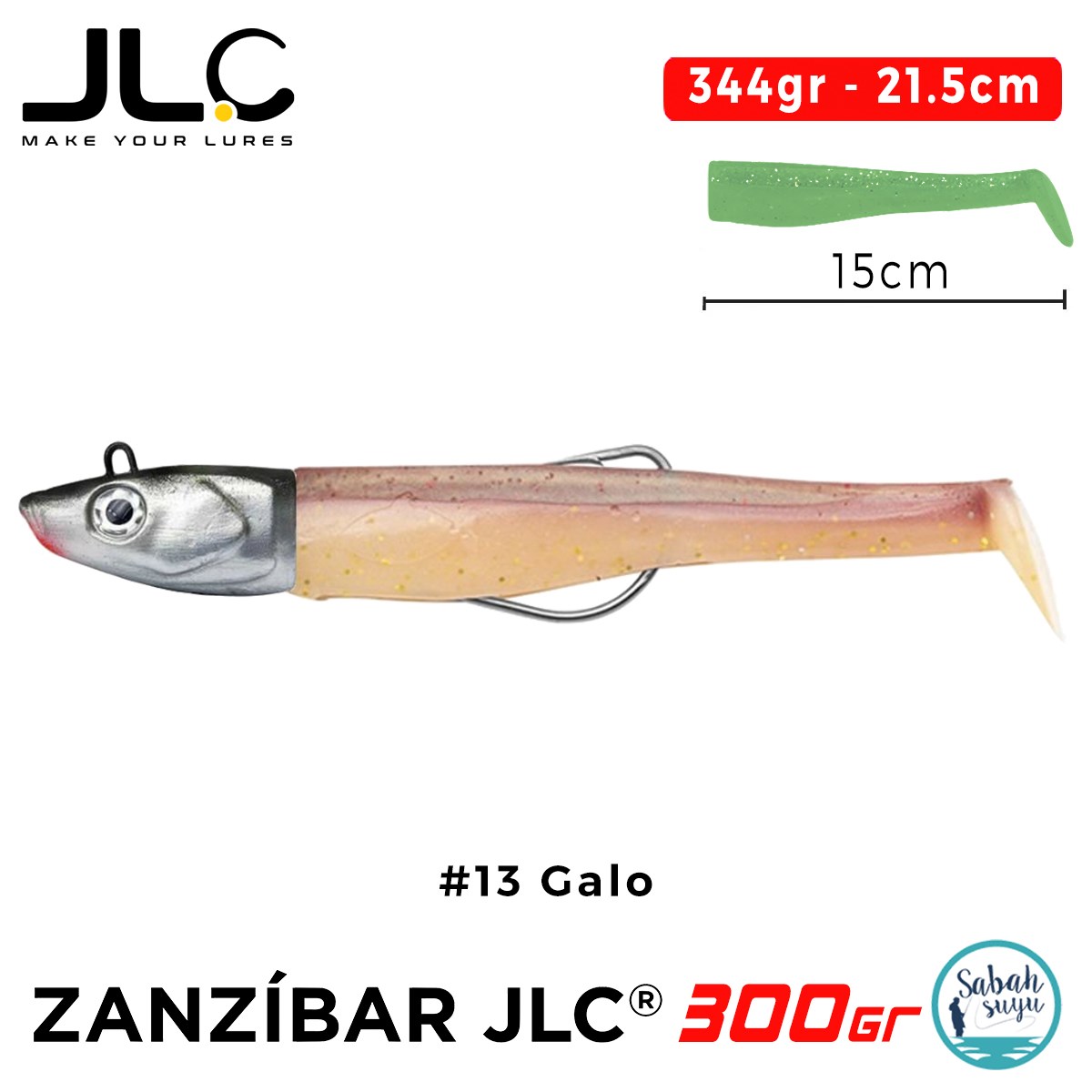 JLC Zanzibar 300 Set 344gr 21.5cm #13 Galo Silikon Balık