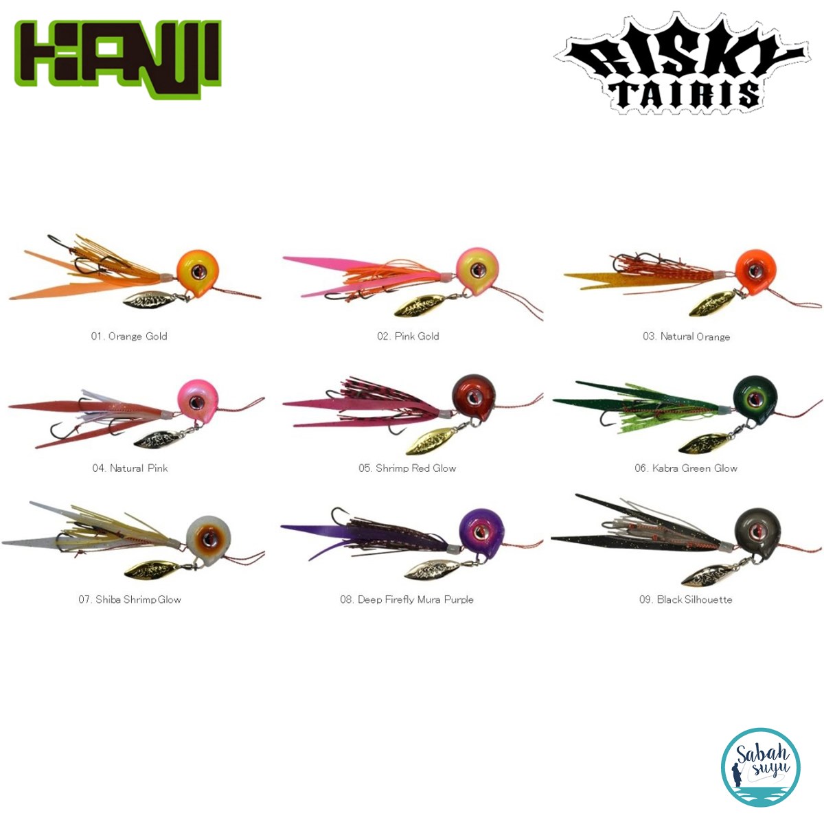 Kanji Risky Taris Tai Rubber Slider 150gr #06 Kabra Green Glow