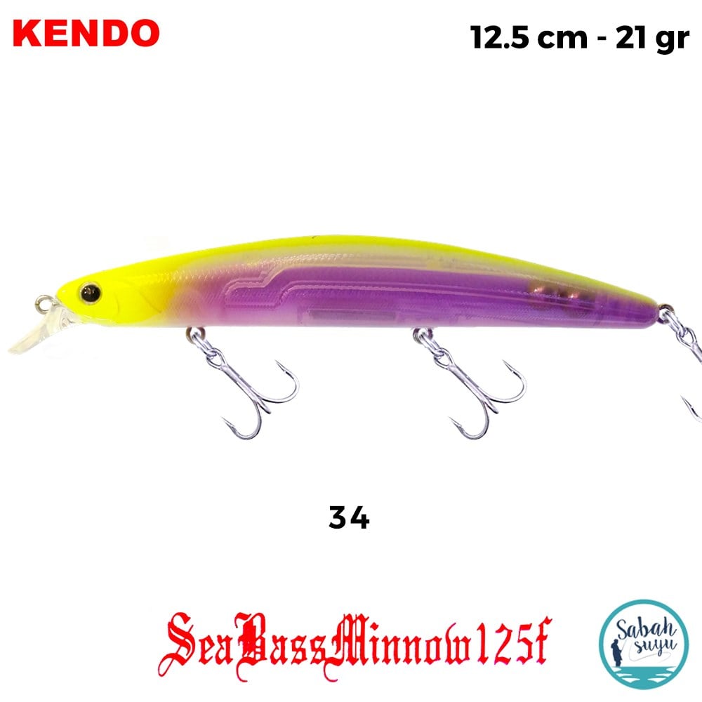 Kendo Seabass Minnow 125F 12.5cm 21gr. Sahte Balık Renk 34