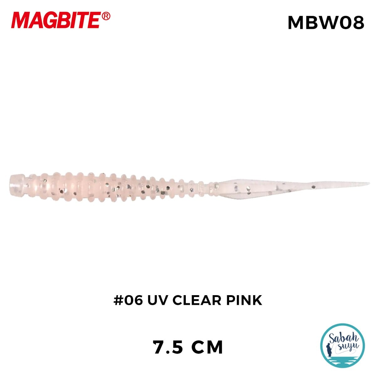 Magbite Booty Boost 7.5cm #06 UV Clear Pink Kokulu Silikon Yem (6 Adet)