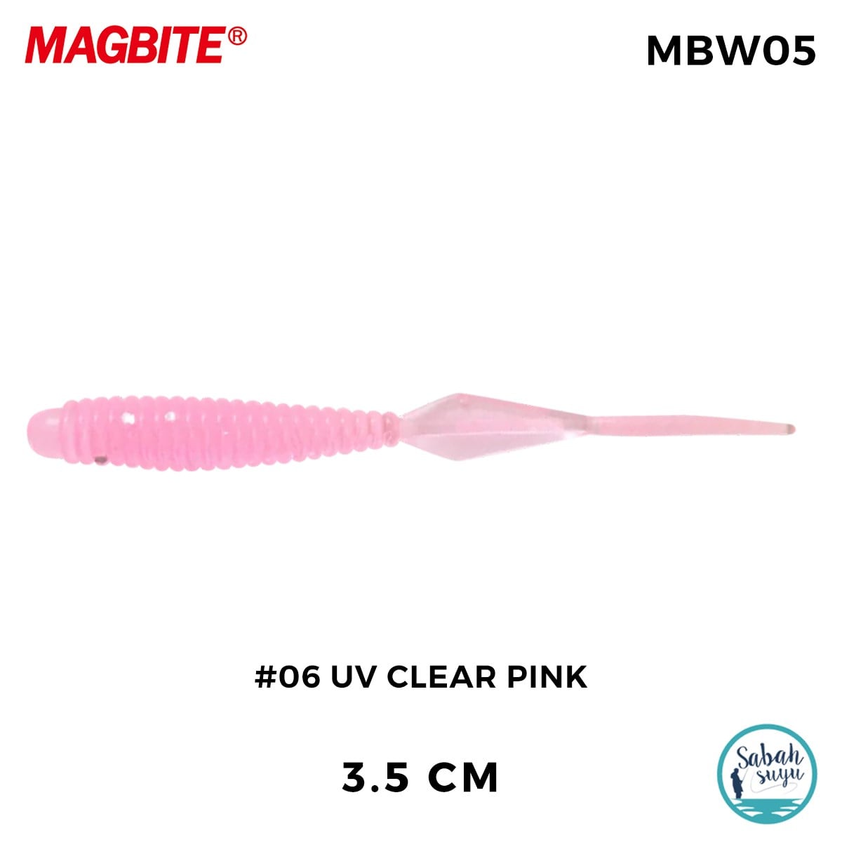 Magbite Booty Shake 3.5cm #06 UV Clear Pink Kokulu Silikon Yem (8 Adet)