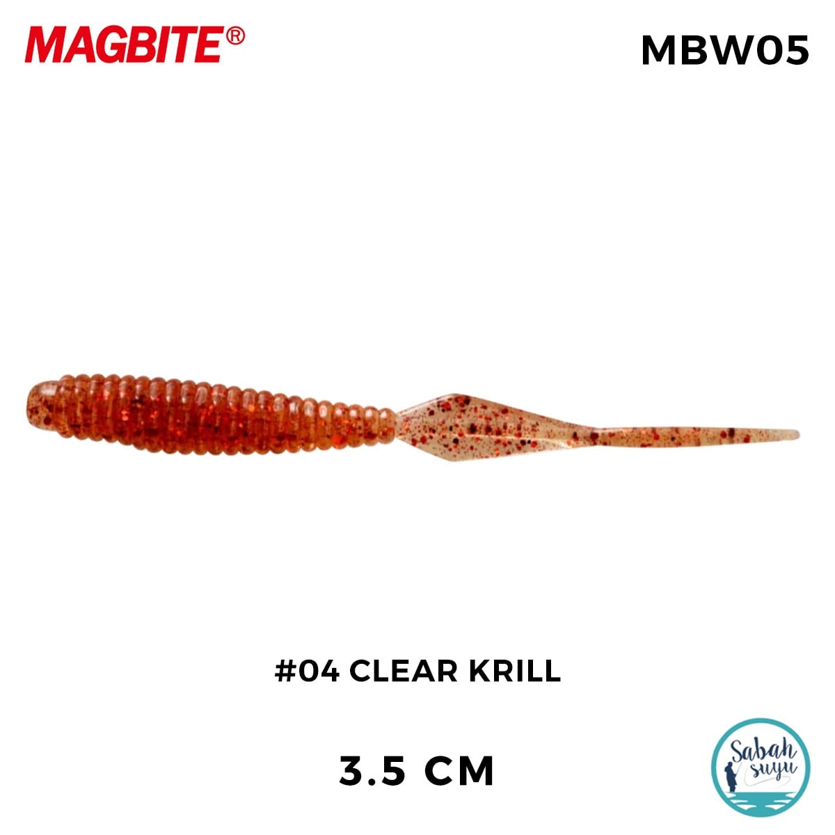 Magbite Booty Shake 3.5cm #04 Clear Krill Kokulu Silikon Yem (8 Adet)