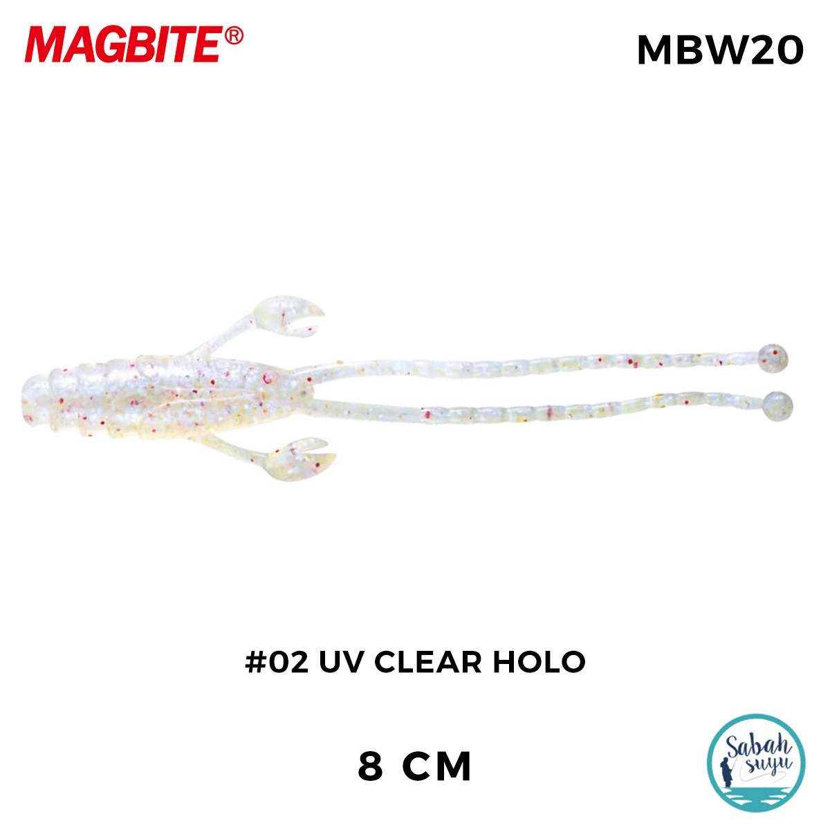 Magbite Higedan 8cm #02 UV Clear Holo Kokulu Silikon Yem (5 Adet)