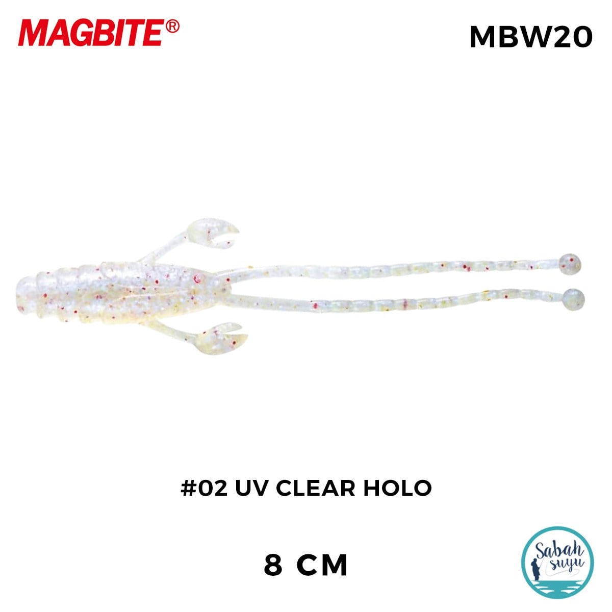 Magbite Higedan 8cm #02 UV Clear Holo Kokulu Silikon Yem (5 Adet)
