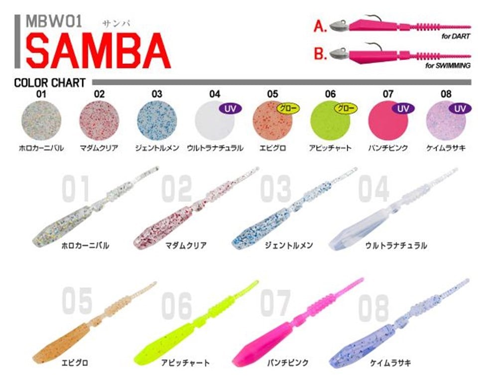 Magbite Samba LRF Silikon Kurt 5 cm Renk:01