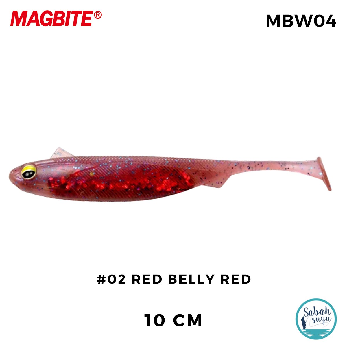 Magbite Snatch Bite Shad 10cm #02 Red Belly Red Silikon Balık (5 Adet)