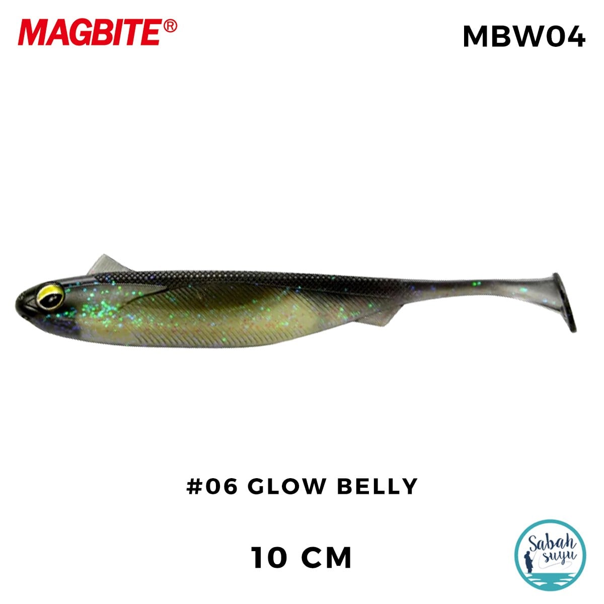 Magbite Snatch Bite Shad 10cm #06 Glow Belly Silikon Balık (5 Adet)