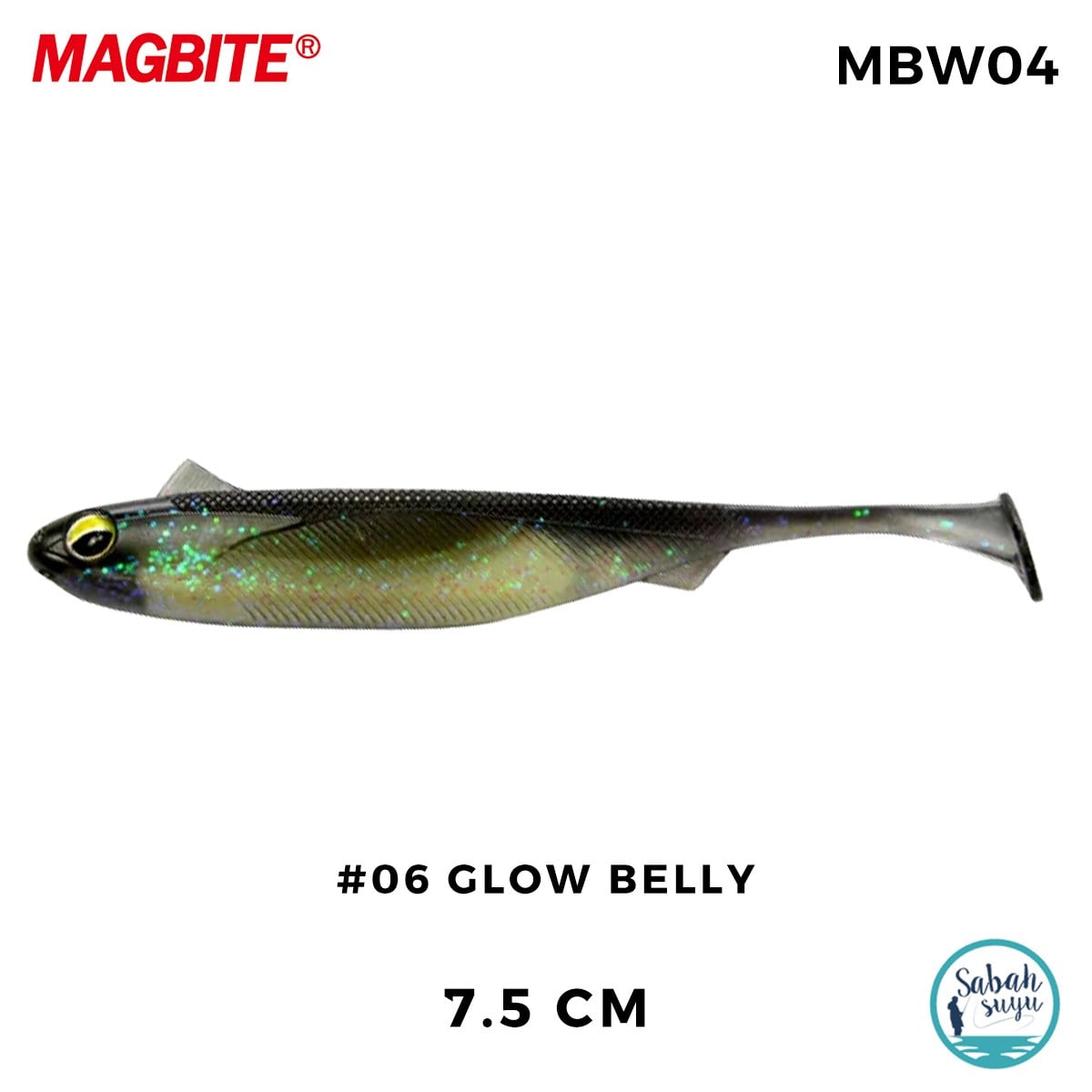 Magbite Snatch Bite Shad 7.5cm #06 Glow Belly Silikon Balık (5 Adet)