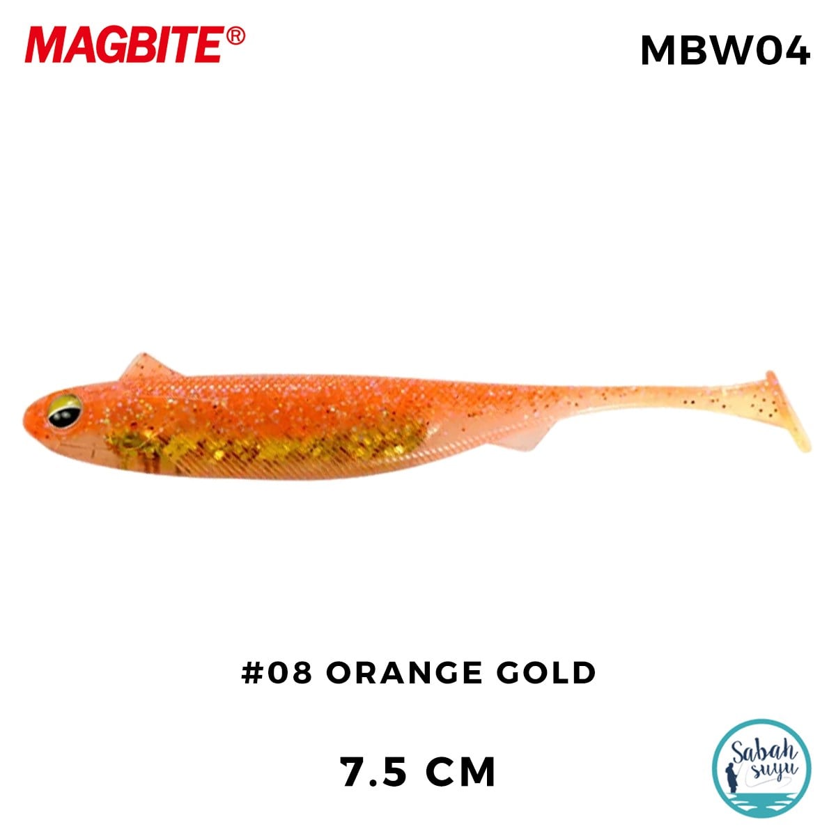Magbite Snatch Bite Shad 7.5cm #08 Orange Gold Silikon Balık (5 Adet)