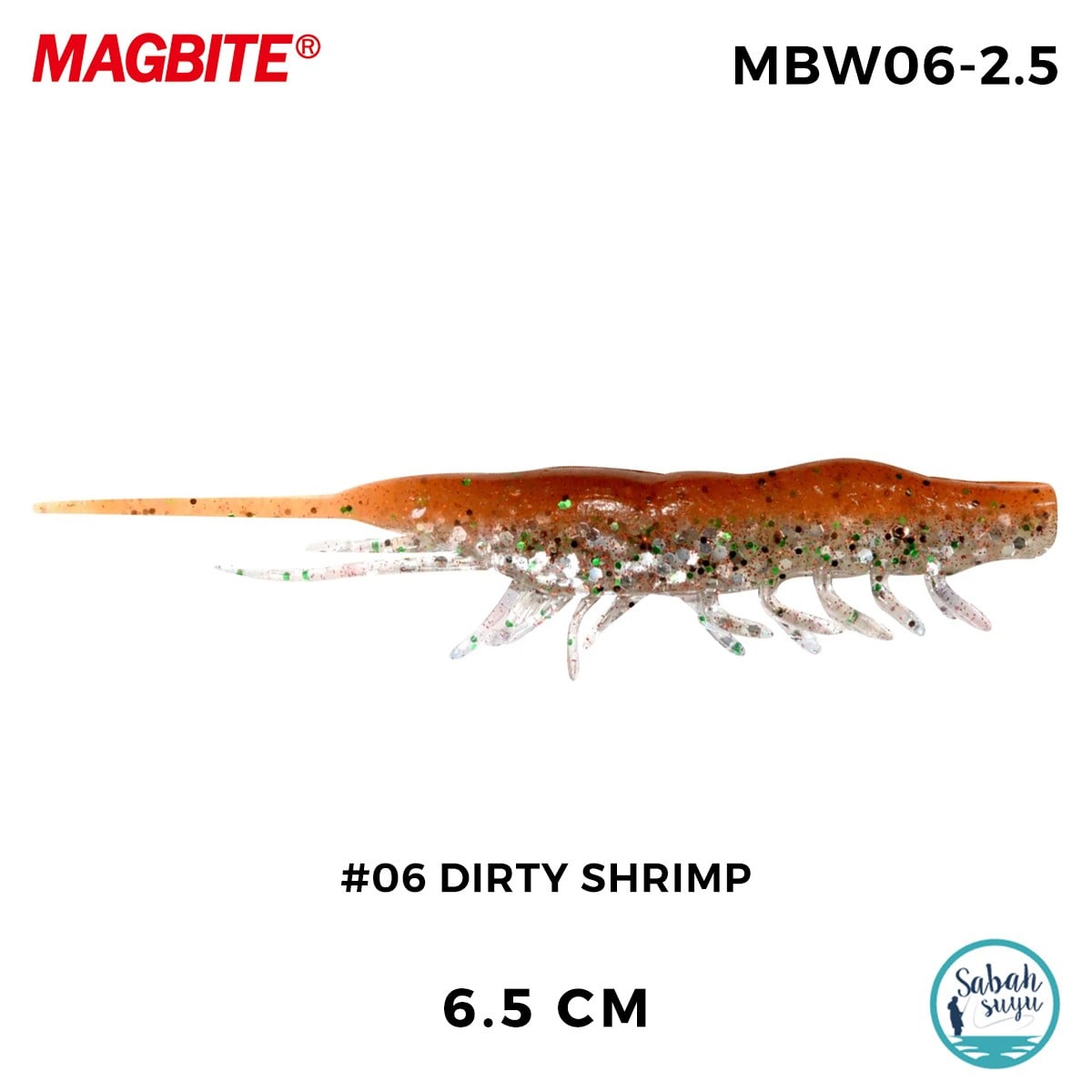 Magbite Snatch Bite Shrimp 6.5cm #06 Dirty Shrimp (6 Adet)