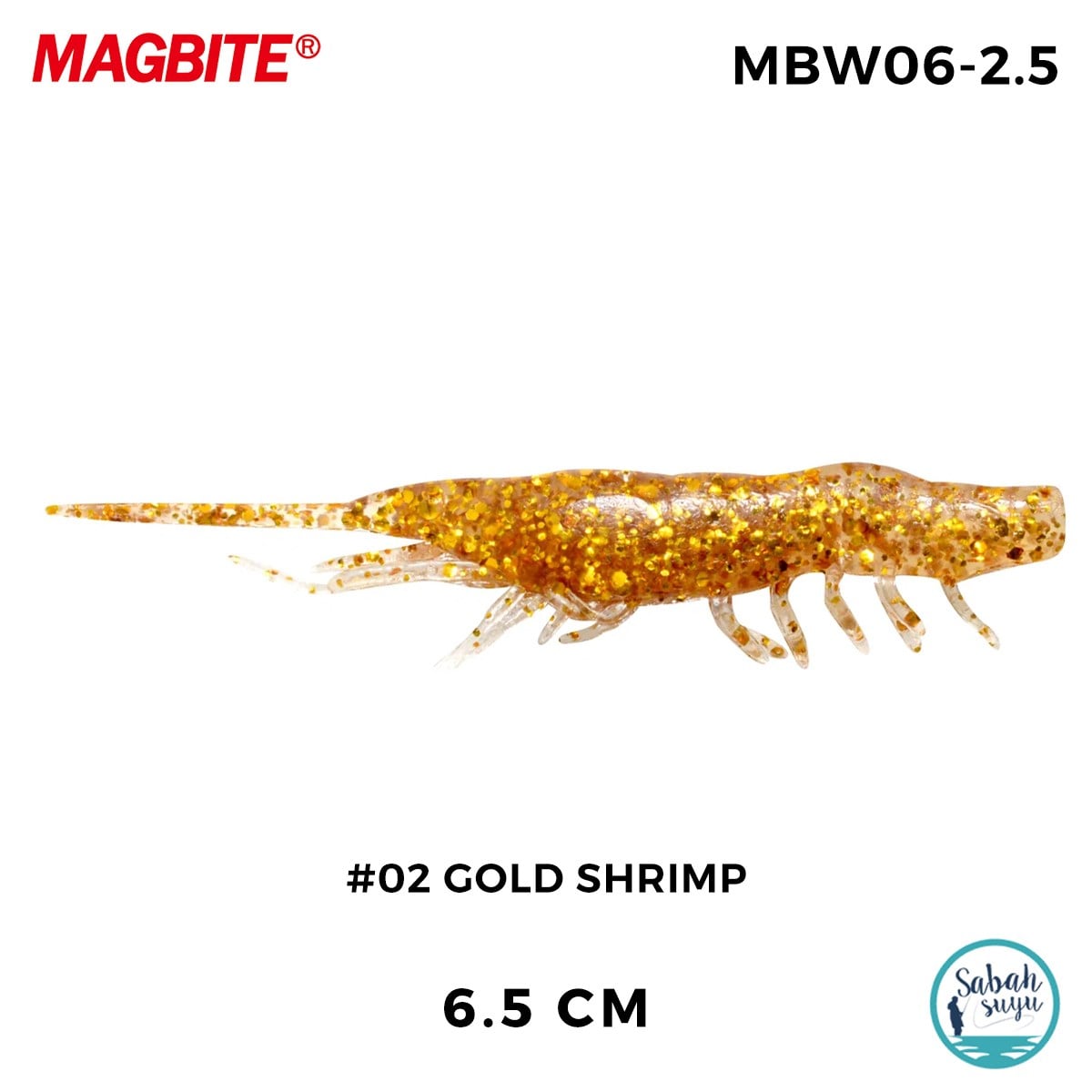 Magbite Snatch Bite Shrimp 6.5cm #02 Gold Shrimp (6 Adet)