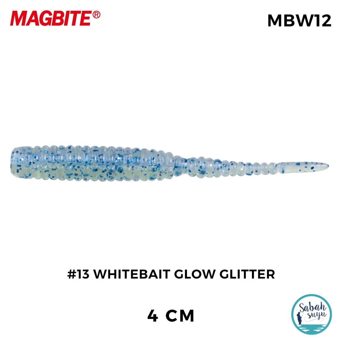 Magbite Stan 4cm #13 Whitebait Glow Glitter Kokulu Silikon Yem (8 Adet)