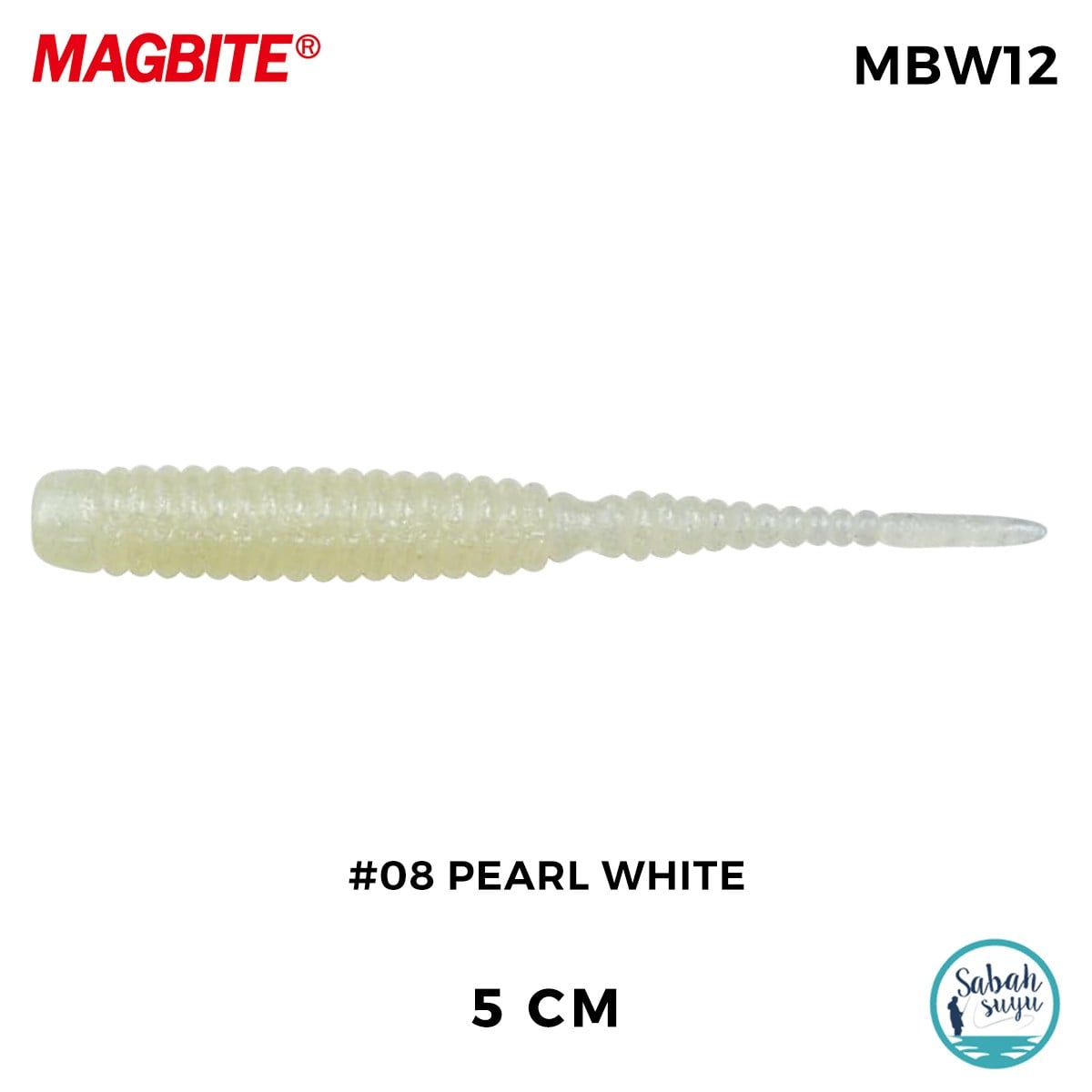 Magbite Stan 5cm #08 Pearl white Kokulu Silikon Yem (8 Adet)