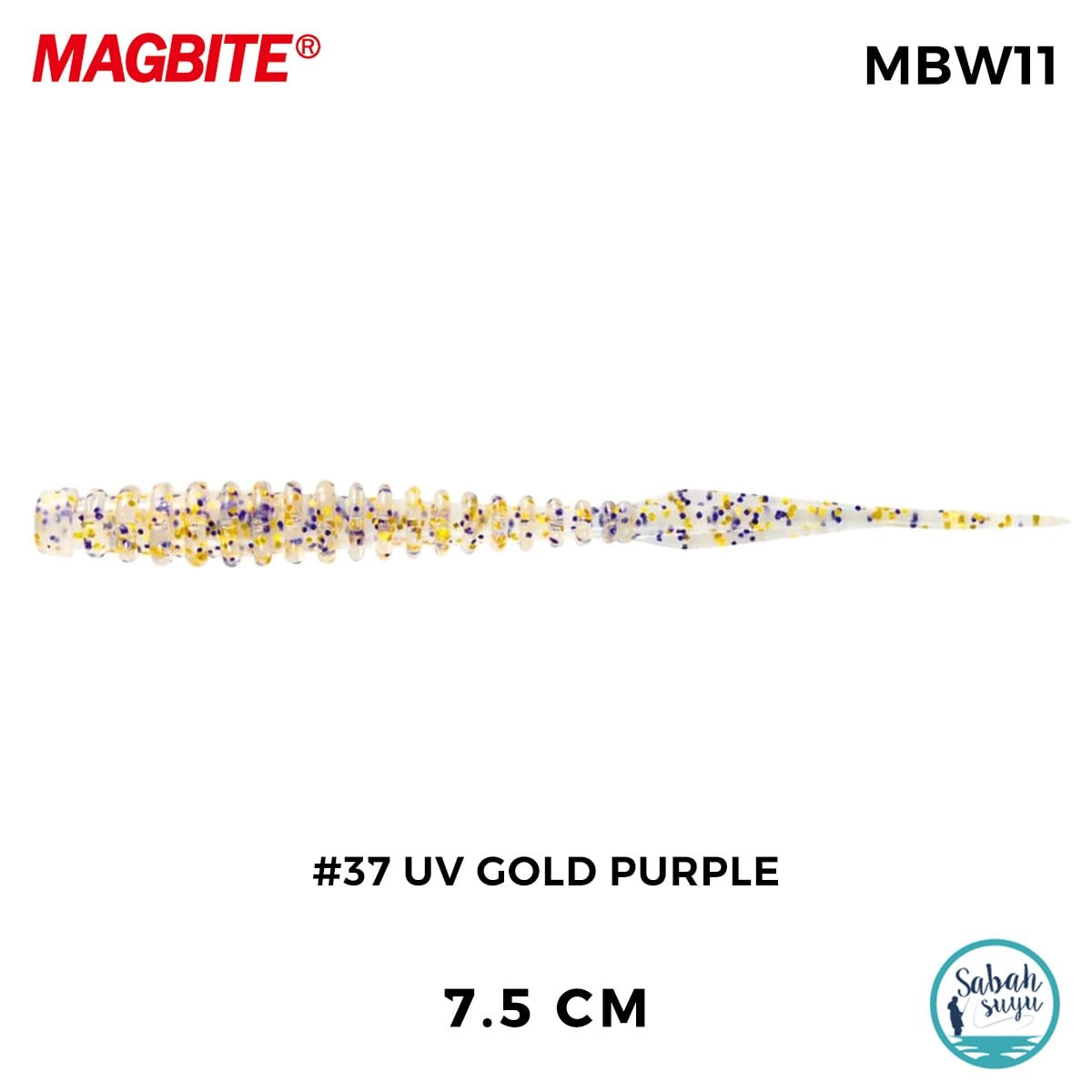 Magbite Tai Rubber Booty Boost 7.5cm #37 UV Gold Purple Kokulu Silikon Yem (6 Adet)
