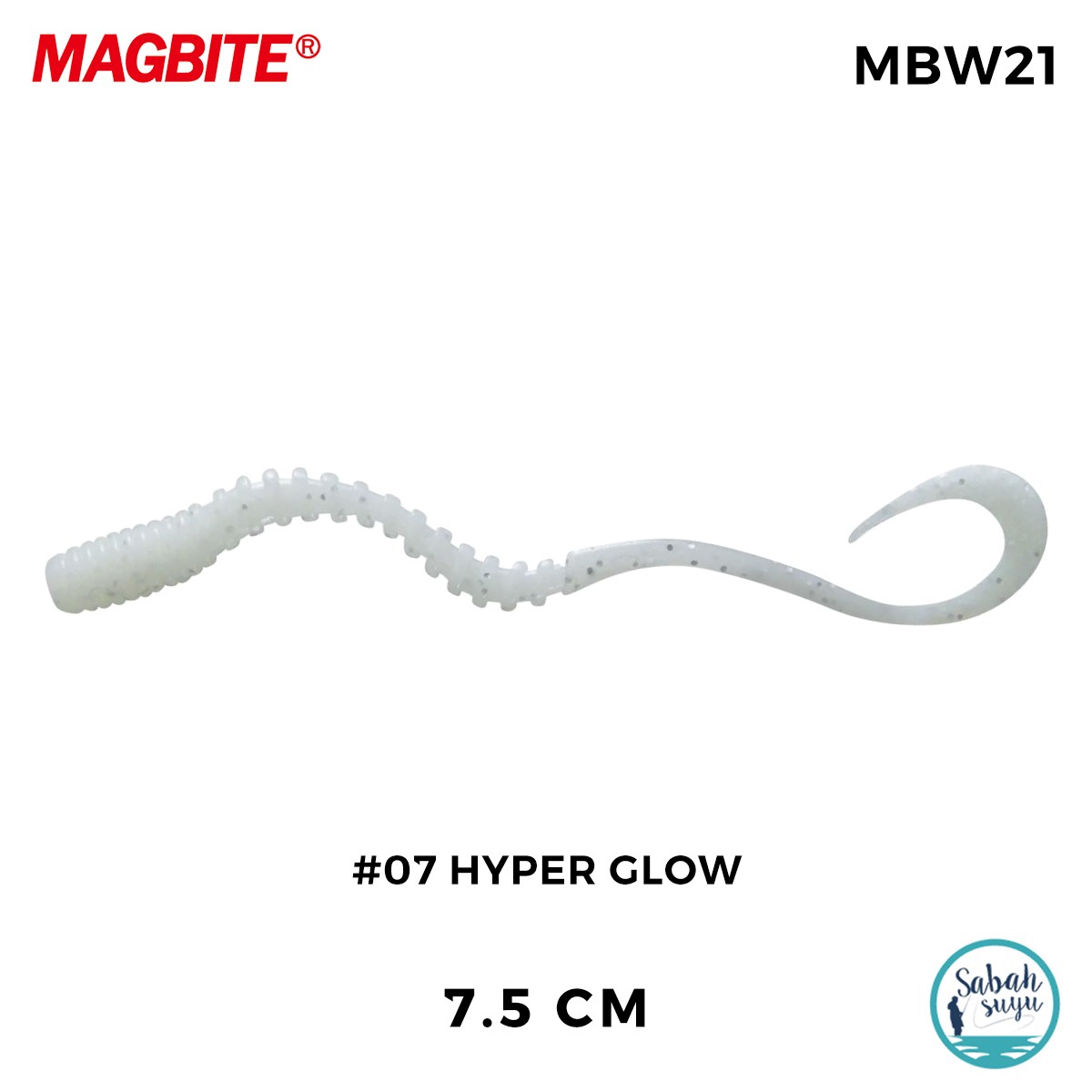Magbite Tai Rubber Bug Curly 7.5cm #07 Hyper Glow Kokulu Silikon Kurt (5 Adet)