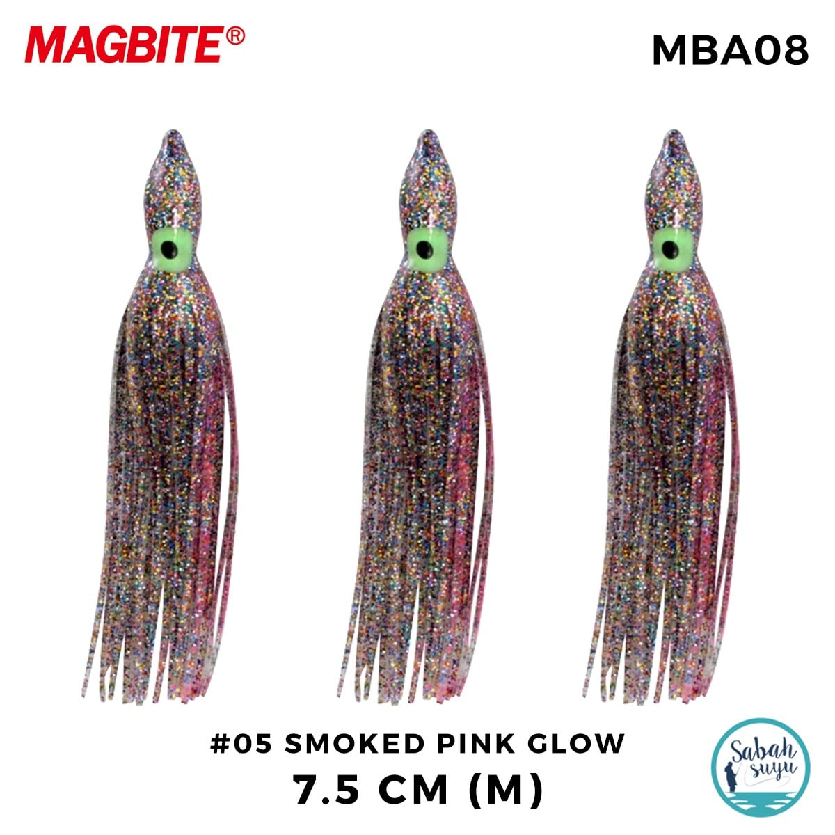 Magbite Tako Bait Silikon Ahtapot M 7.5cm #5 Smoked Pink Glow (3 Adet)