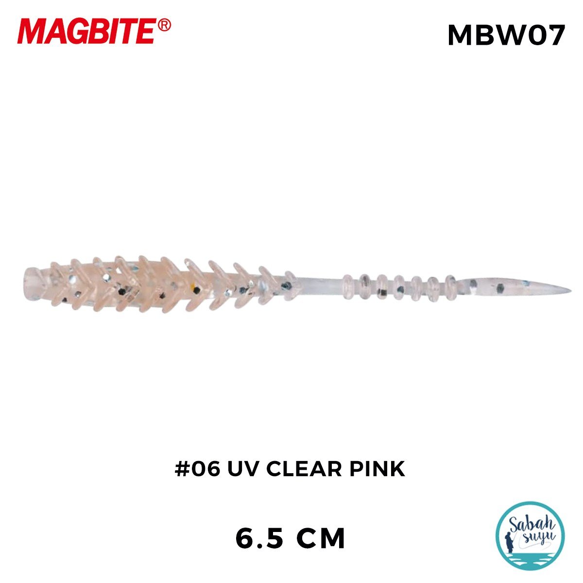 Magbite Vacuum Ring 6.5cm #06 UV Clear Pink Kokulu Silikon Yem (8 Adet)