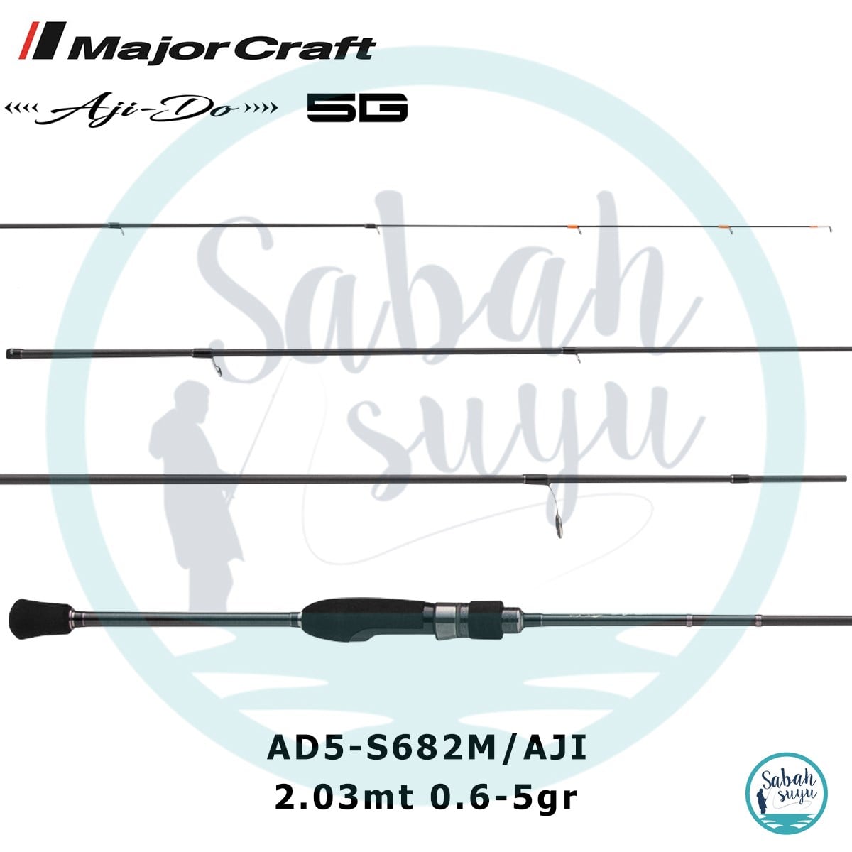 Major Craft 5G Ajido AD5-S682M/AJI 2.03mt 0.6-5gr (2P) LRF Kamış