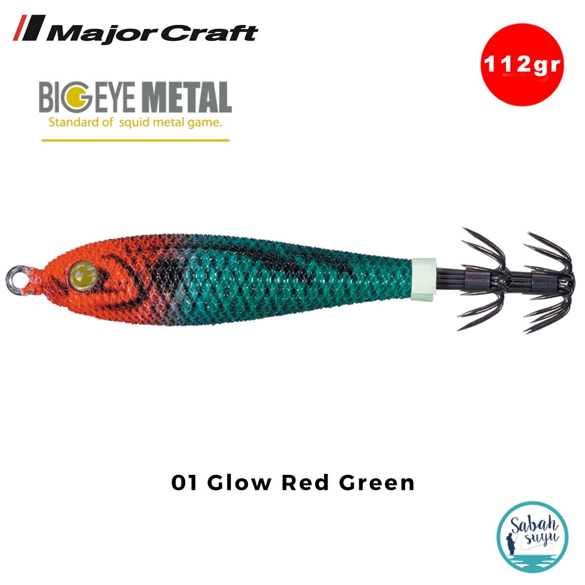 Major Craft Big Eye Metal Kalamar Zokası 112gr BEM-30 #01 Glow Red Green