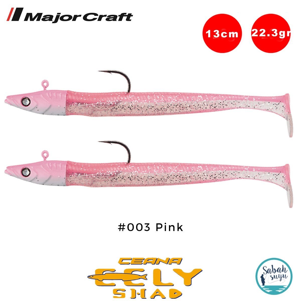 Major Craft Ceana Eely Shad CES-130 13cm 22.3gr Silikon Balık #003 Pink