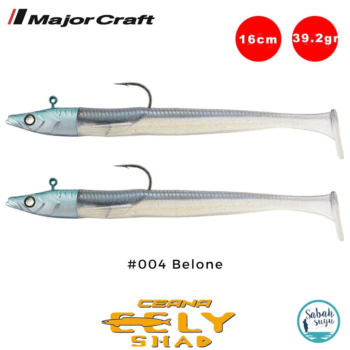 Major Craft Ceana Eely Shad CES-160 16cm 39.2gr Silikon Balık #004 Belone