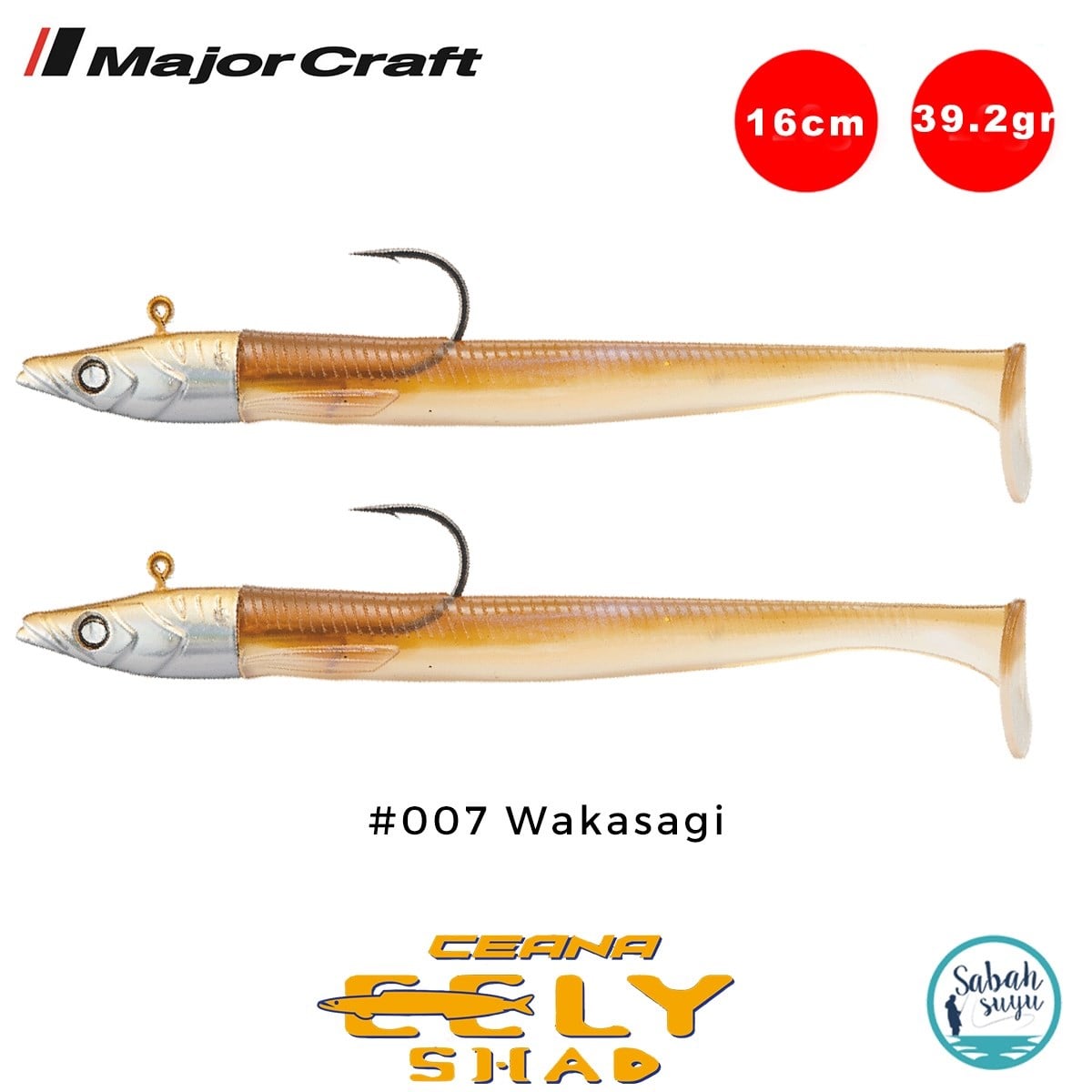Major Craft Ceana Eely Shad CES-160 16cm 39.2gr Silikon Balık #007 Wakasagi