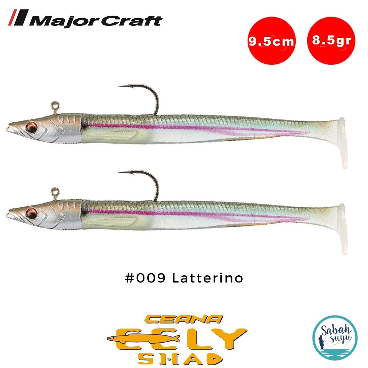 Major Craft Ceana Eely Shad CES-95 9.5cm 8.5gr Silikon Balık #009 Latterino