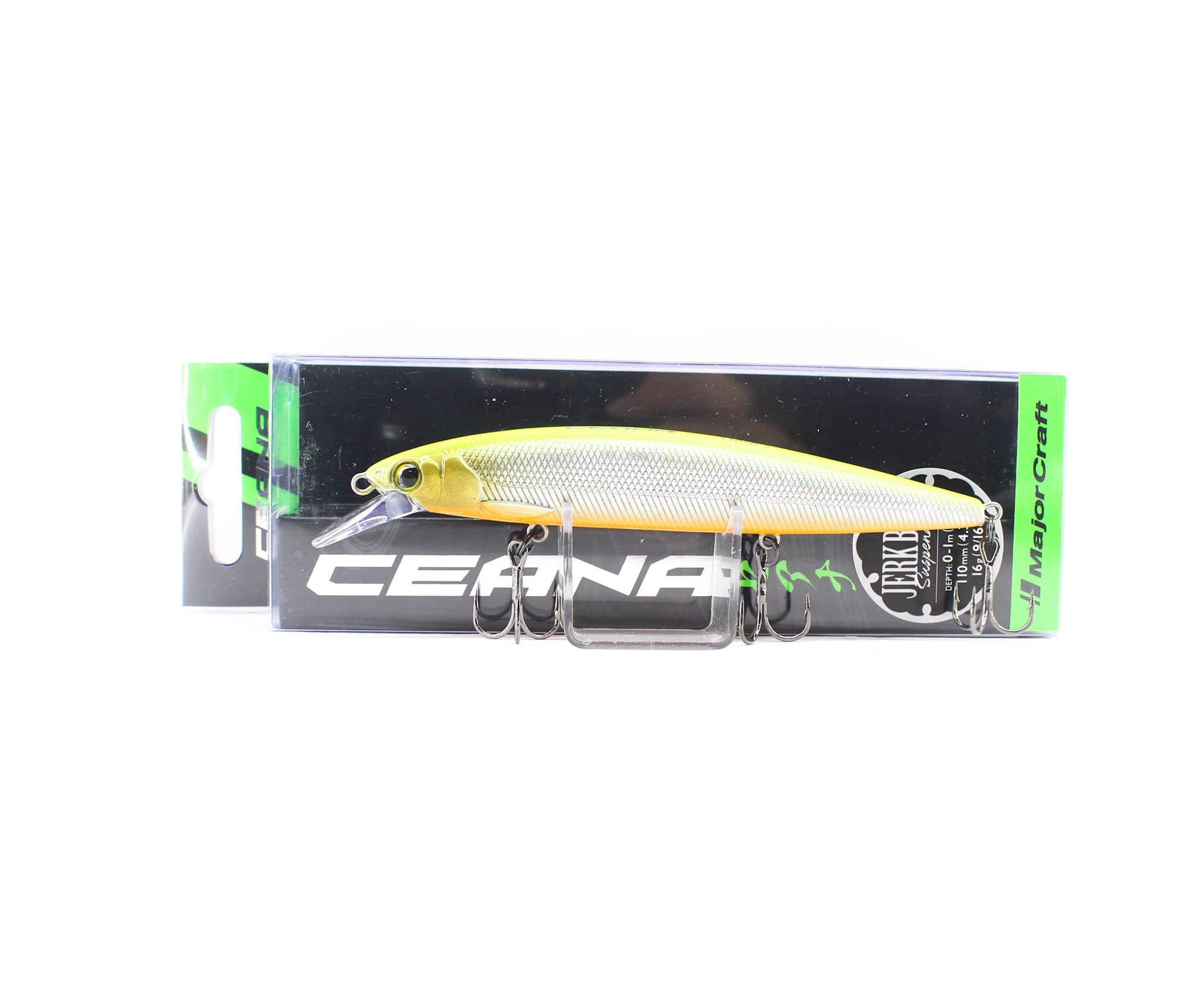 Major Craft Ceana Jerkbait 110SPS Shallow 11cm 16gr #12 Chartreuse