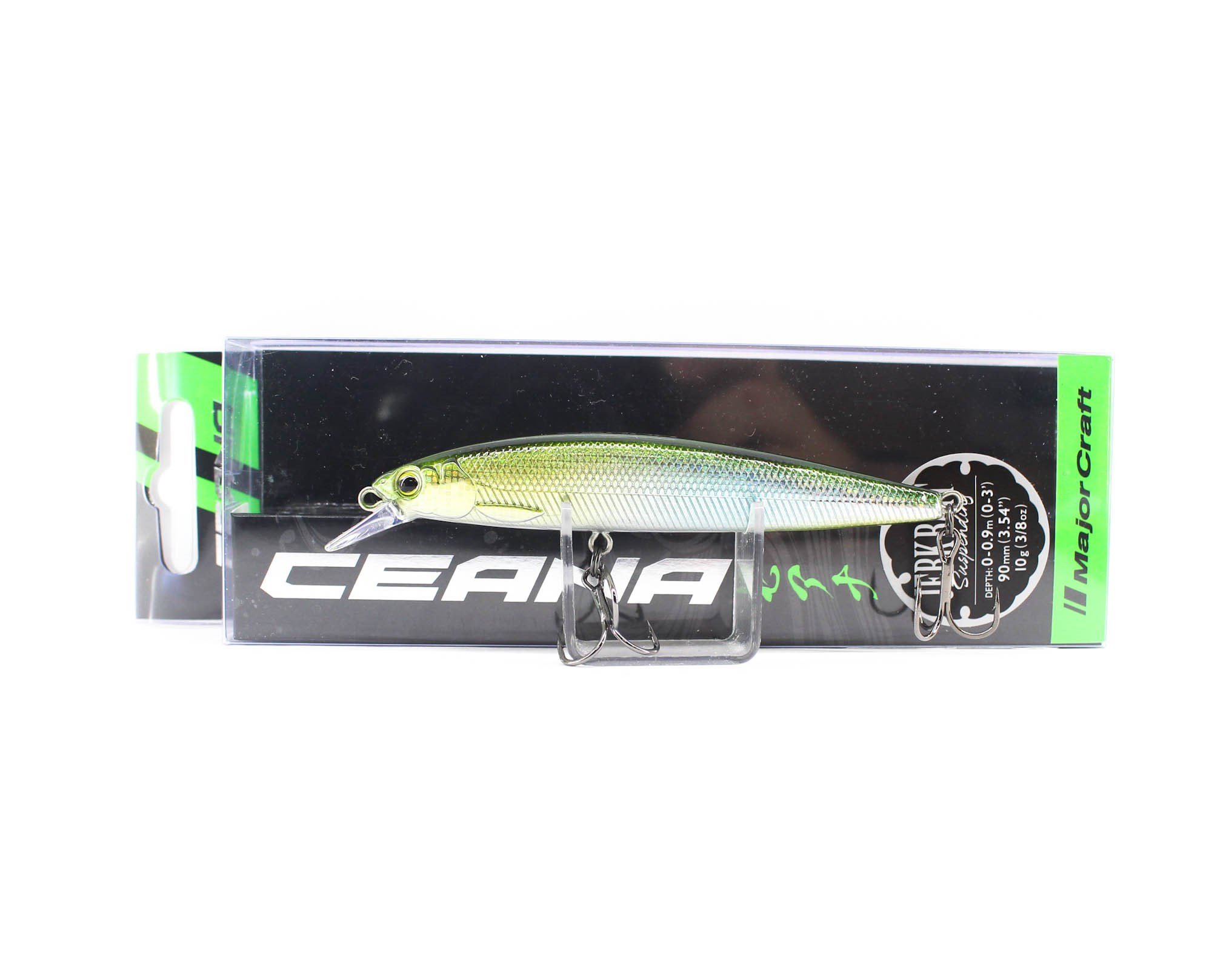 Major Craft Ceana Jerkbait 90SPS Shallow 9cm 10gr #02 Green Back Silver